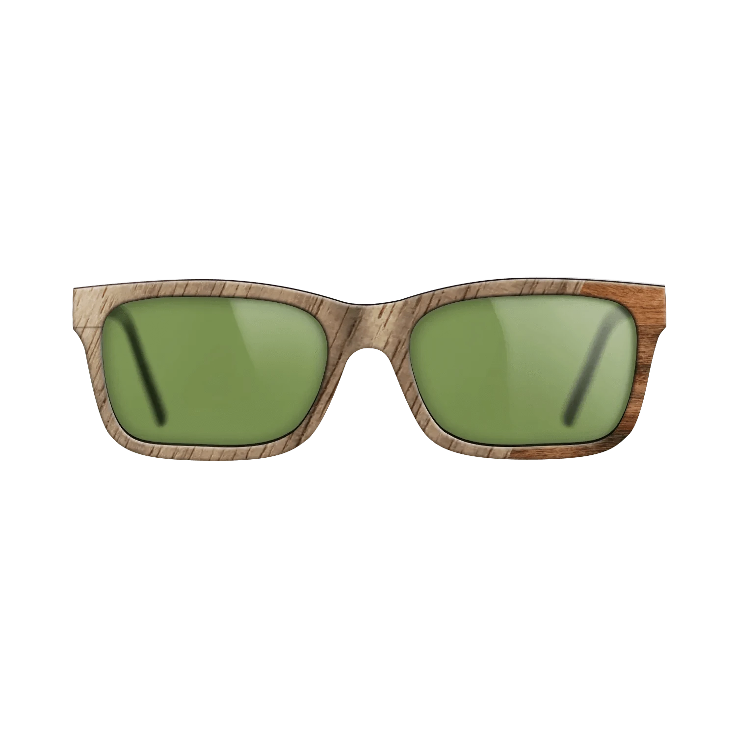 Walnut: Straight Grain,Santos Rosewood Light: Dicut - The Sage - Rectangle - SIRIS wood optic
