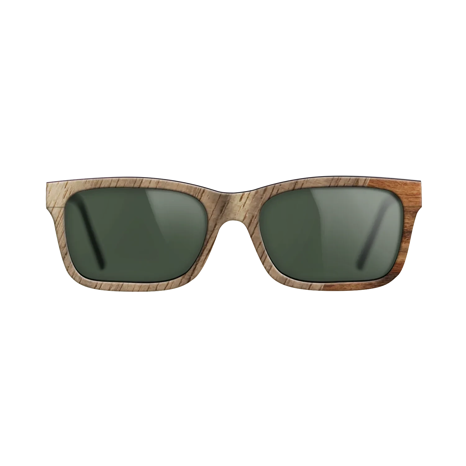 Walnut: Straight Grain,Santos Rosewood Light: Dicut - The Sage - Rectangle - SIRIS wood optic
