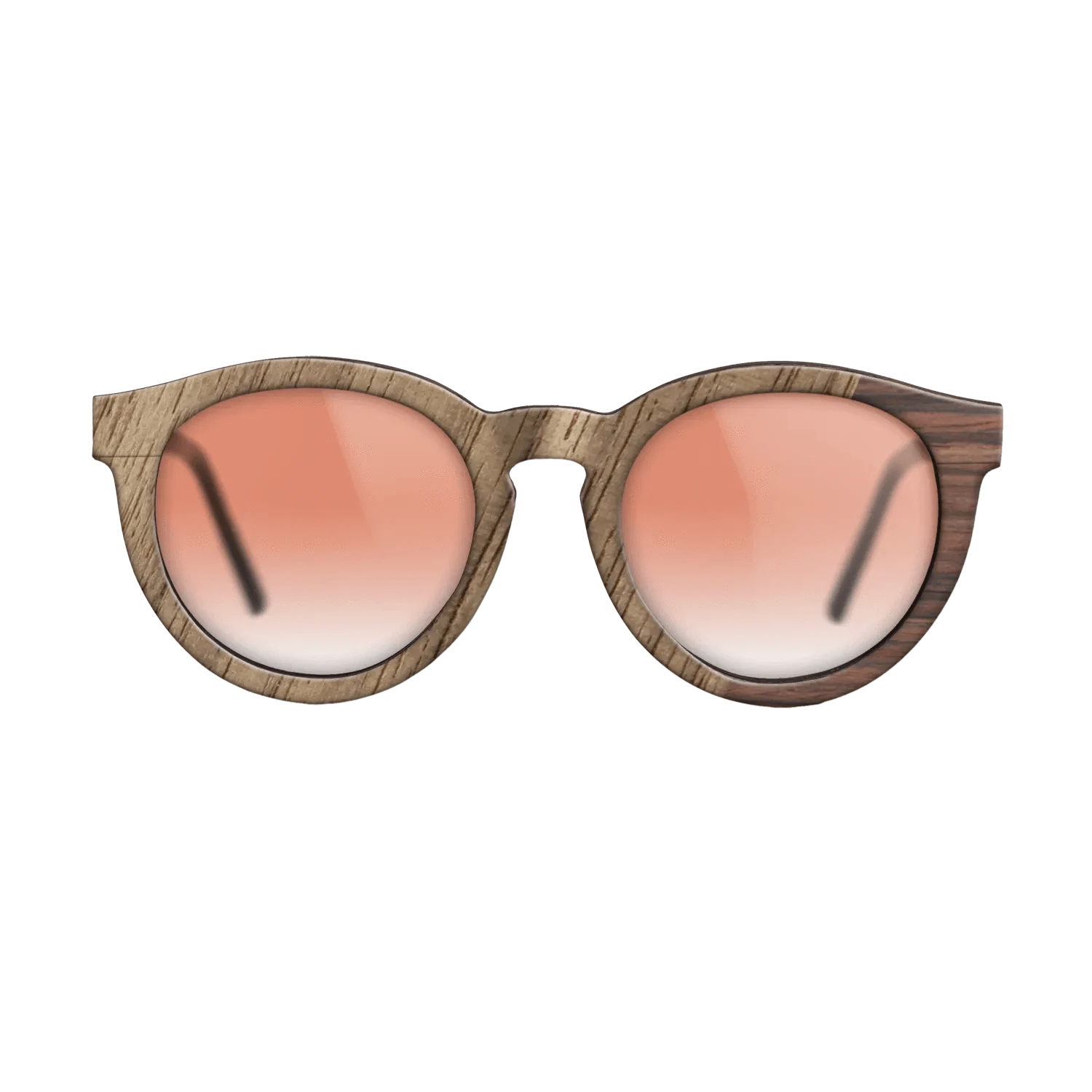 Walnut: Straight Grain,Rosewood Reconstituted: Dicut - The Rebel - Round - SIRIS wood optic