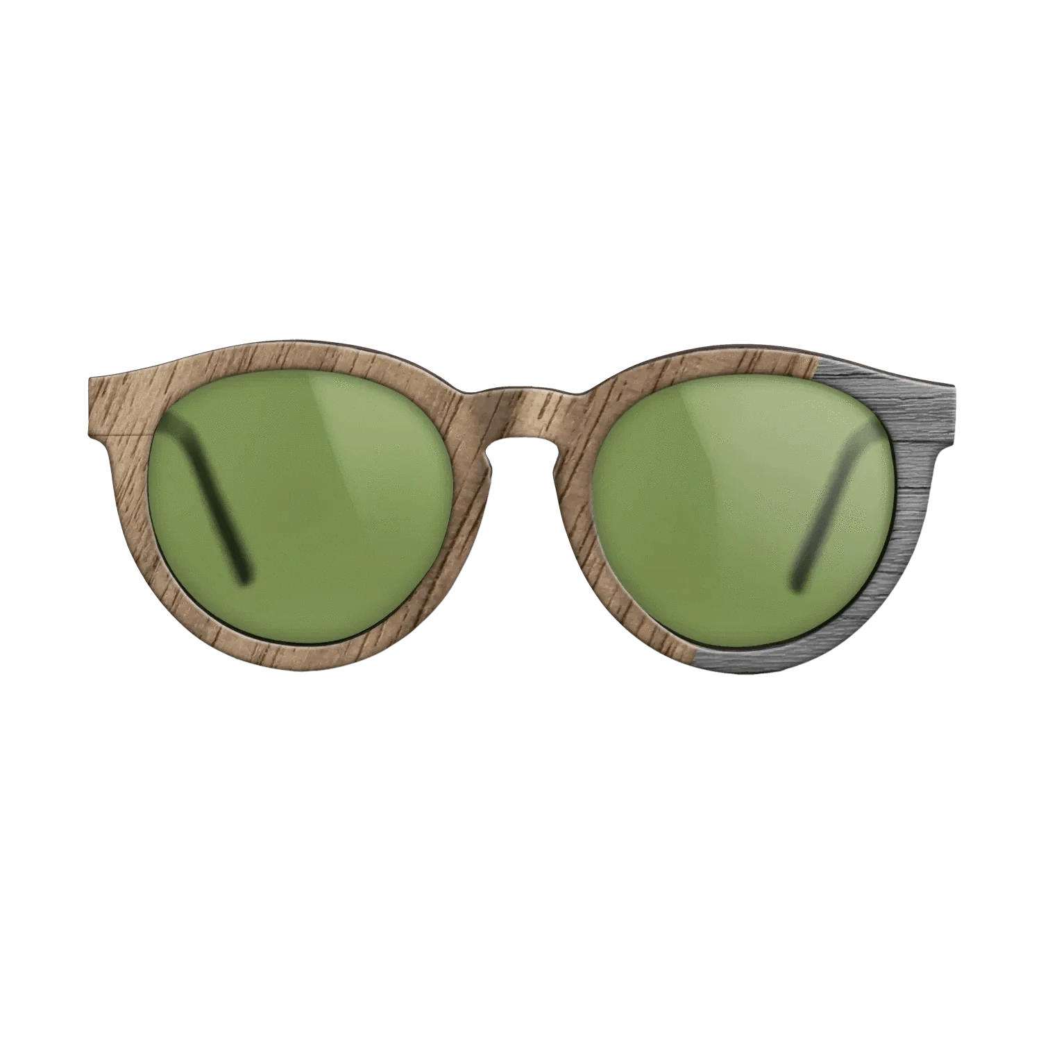 Walnut: Straight Grain,Poplar Dyed: Grey: Dicut - The Rebel - Round - SIRIS wood optic