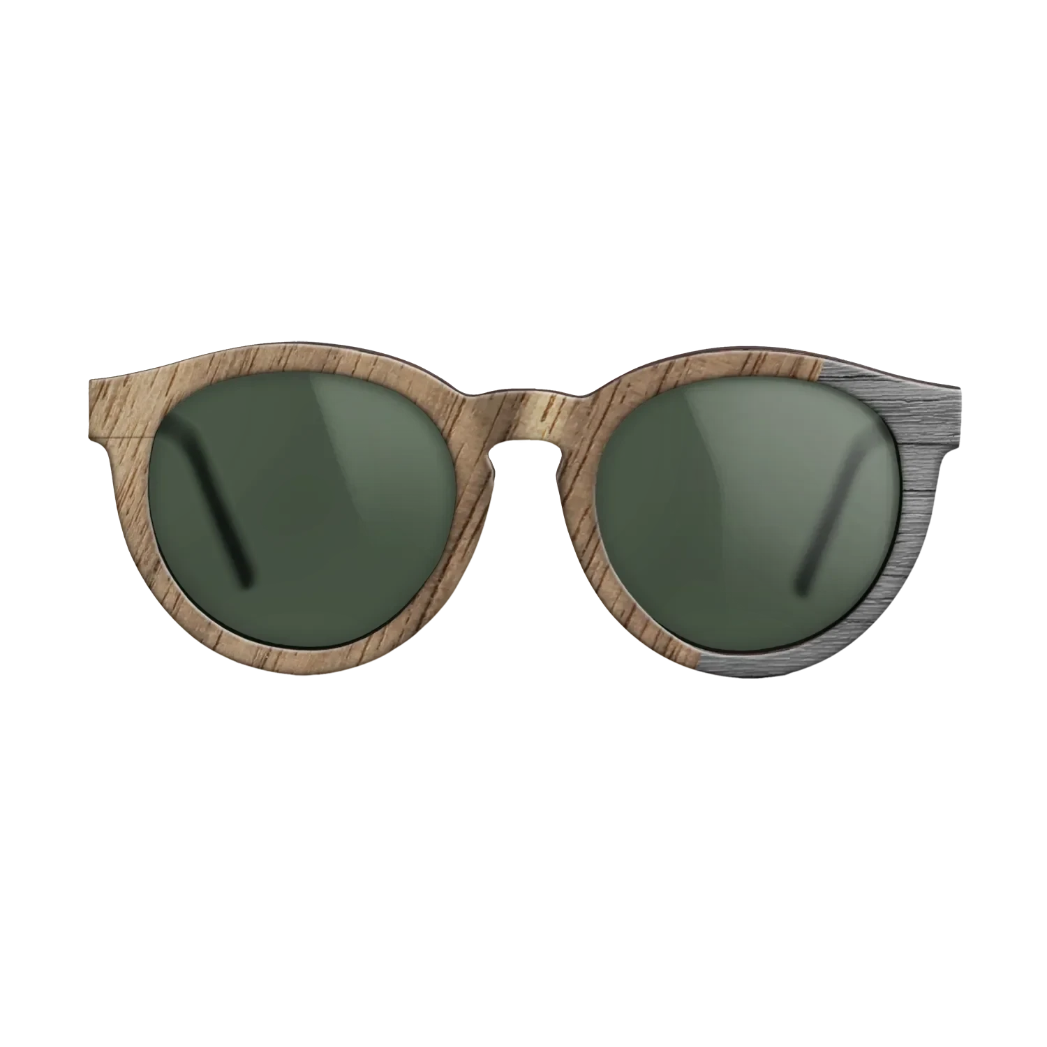 Walnut: Straight Grain,Poplar Dyed: Grey: Dicut - The Rebel - Round - SIRIS wood optic