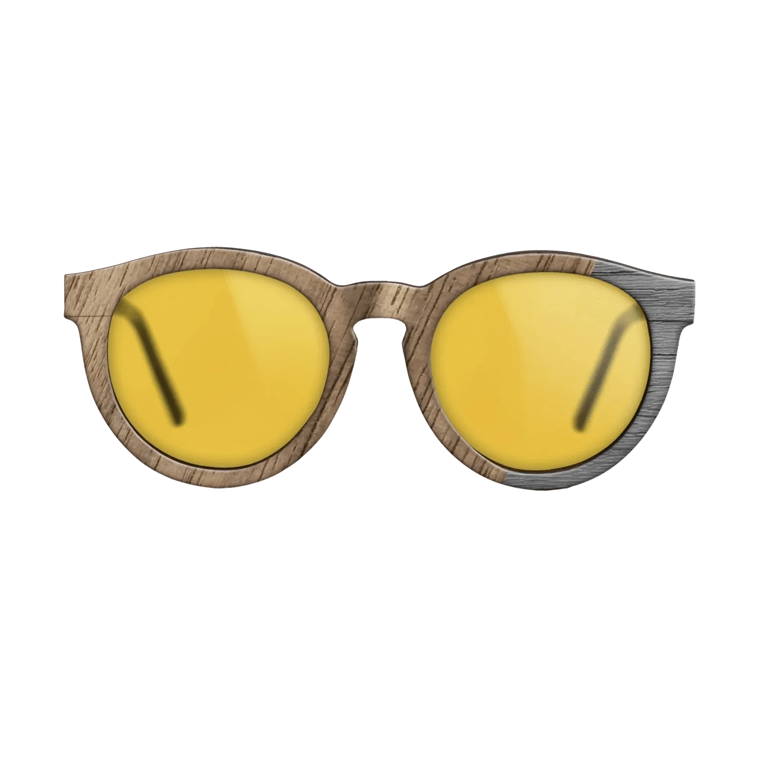Walnut: Straight Grain,Poplar Dyed: Grey: Dicut - The Rebel - Round - SIRIS wood optic