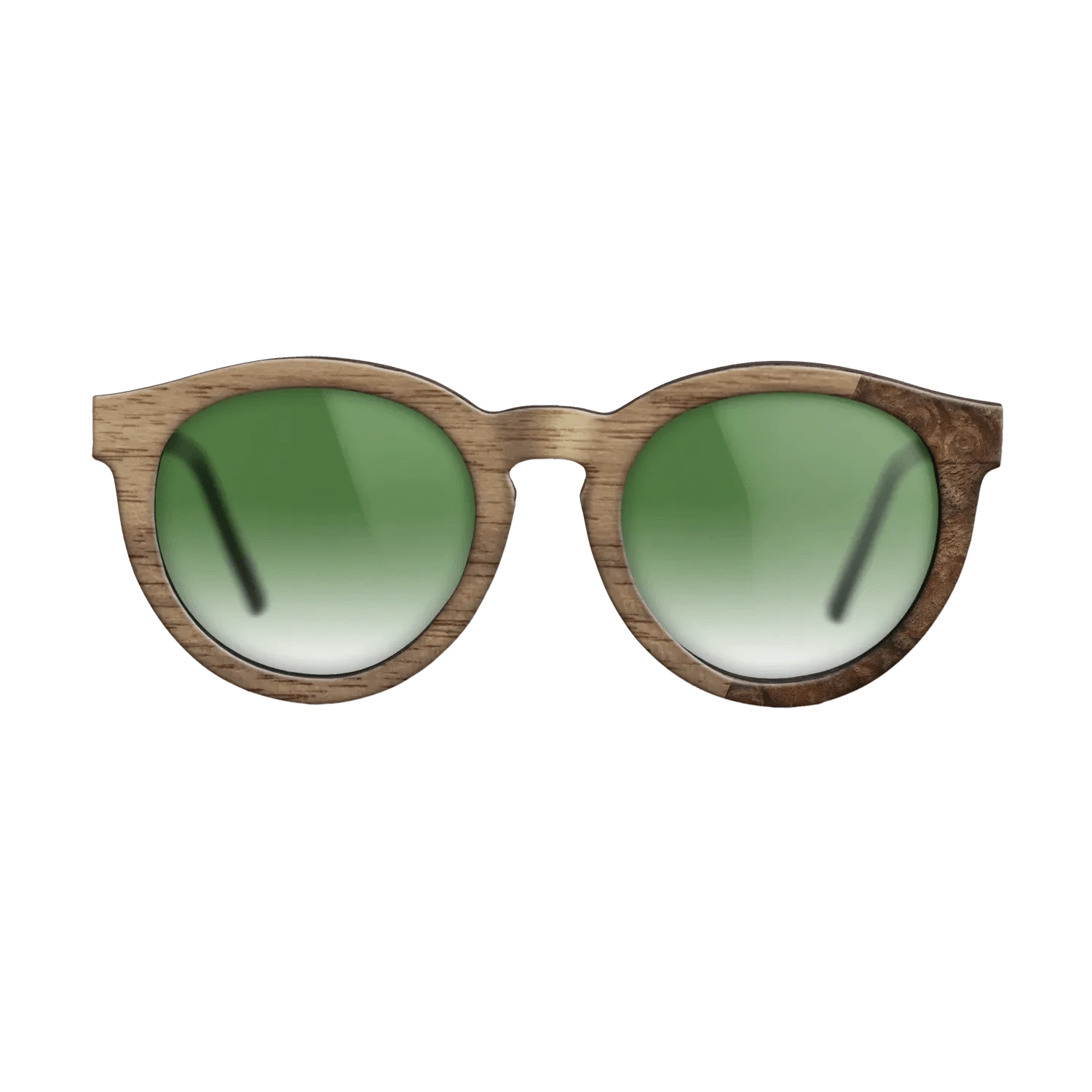 Walnut: Straight Grain,Walnut Burl: Dicut - The Rebel - Round - SIRIS wood optic