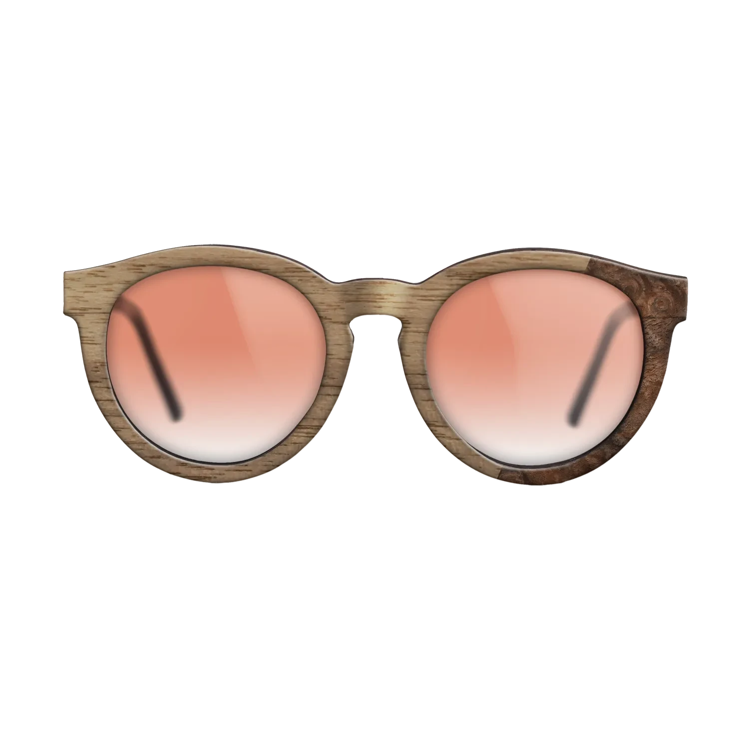 Walnut: Straight Grain,Walnut Burl: Dicut - The Rebel - Round - SIRIS wood optic