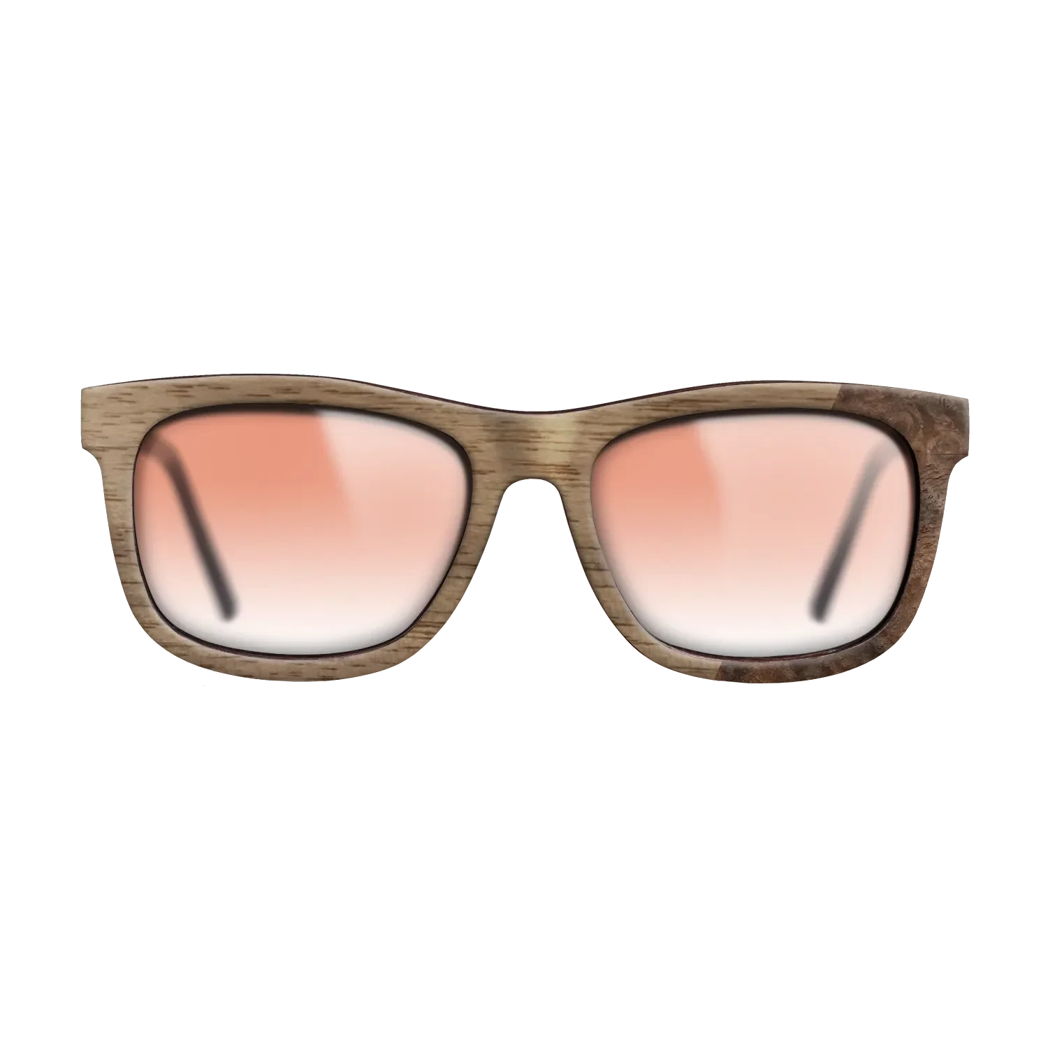 Walnut: Straight Grain,Walnut Burl: Dicut - The Hero - Square - SIRIS wood optic