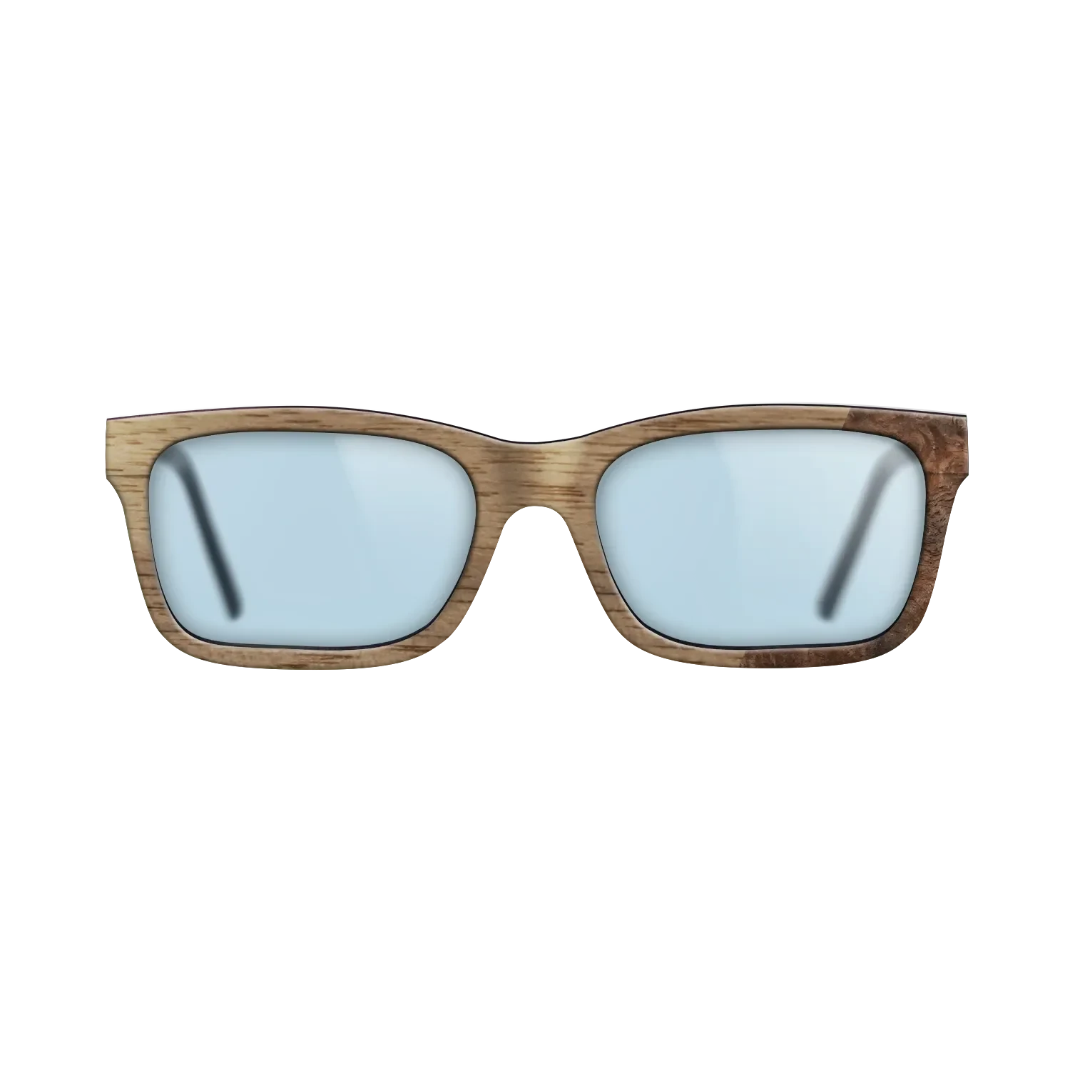 Walnut: Straight Grain,Walnut Burl: Dicut - The Sage - Rectangle - SIRIS wood optic