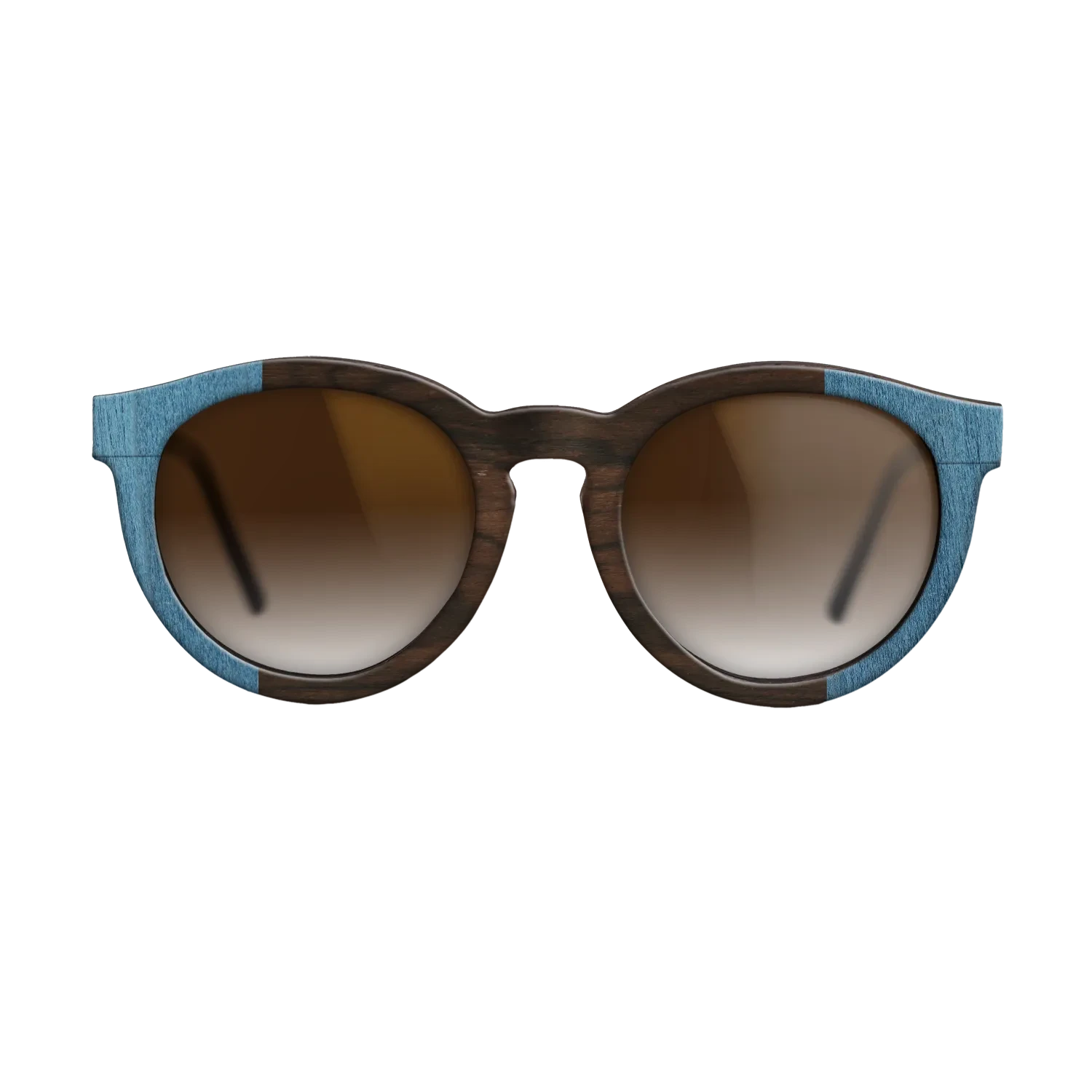 Wenge,Poplar Dyed: Blue Denim,Ziricote Dark Quartered: Recursive - The Rebel - Round - SIRIS wood optic