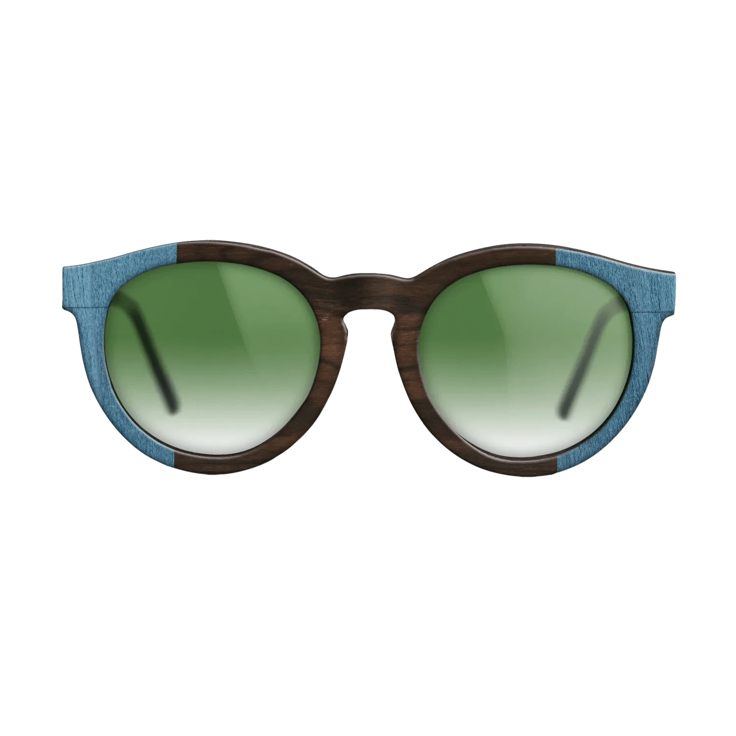 Wenge,Poplar Dyed: Blue Denim,Ziricote Dark Quartered: Recursive - The Rebel - Round - SIRIS wood optic