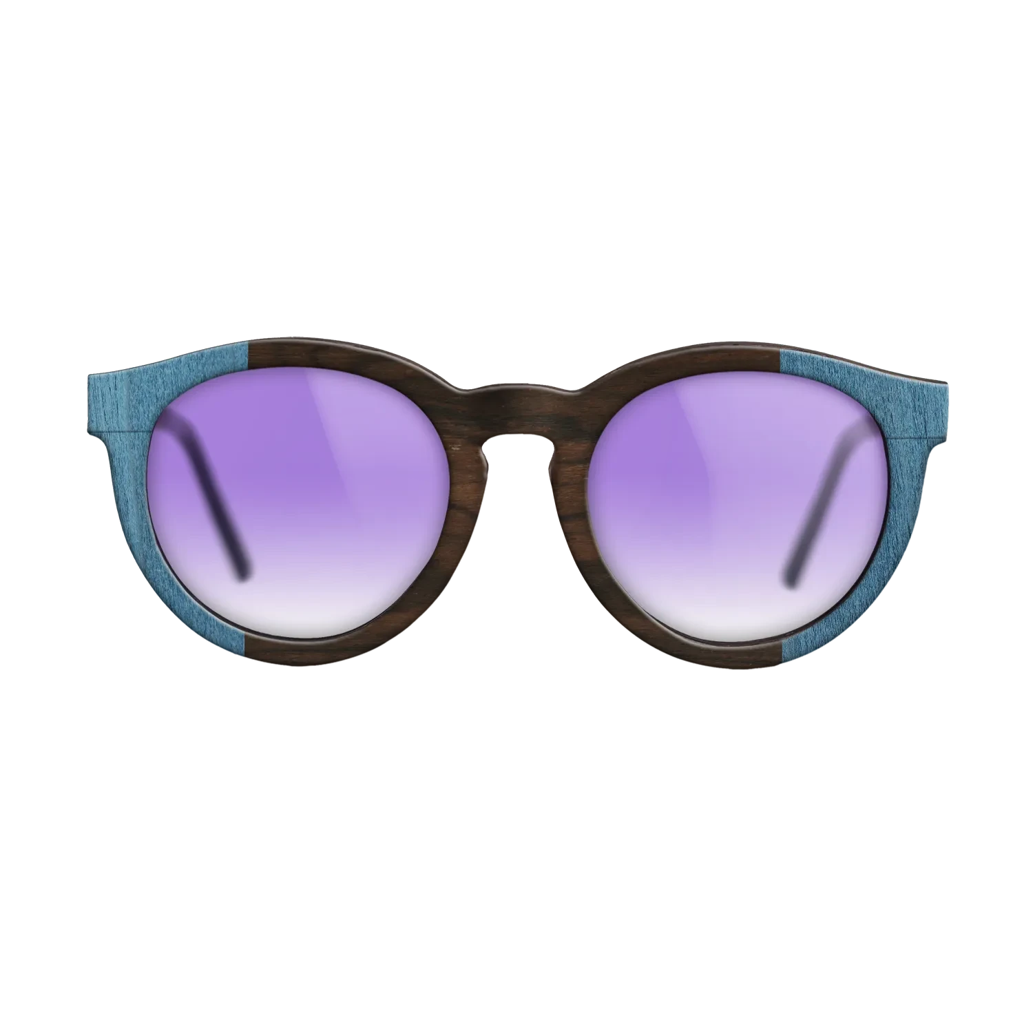Wenge,Poplar Dyed: Blue Denim,Ziricote Dark Quartered: Recursive - The Rebel - Round - SIRIS wood optic