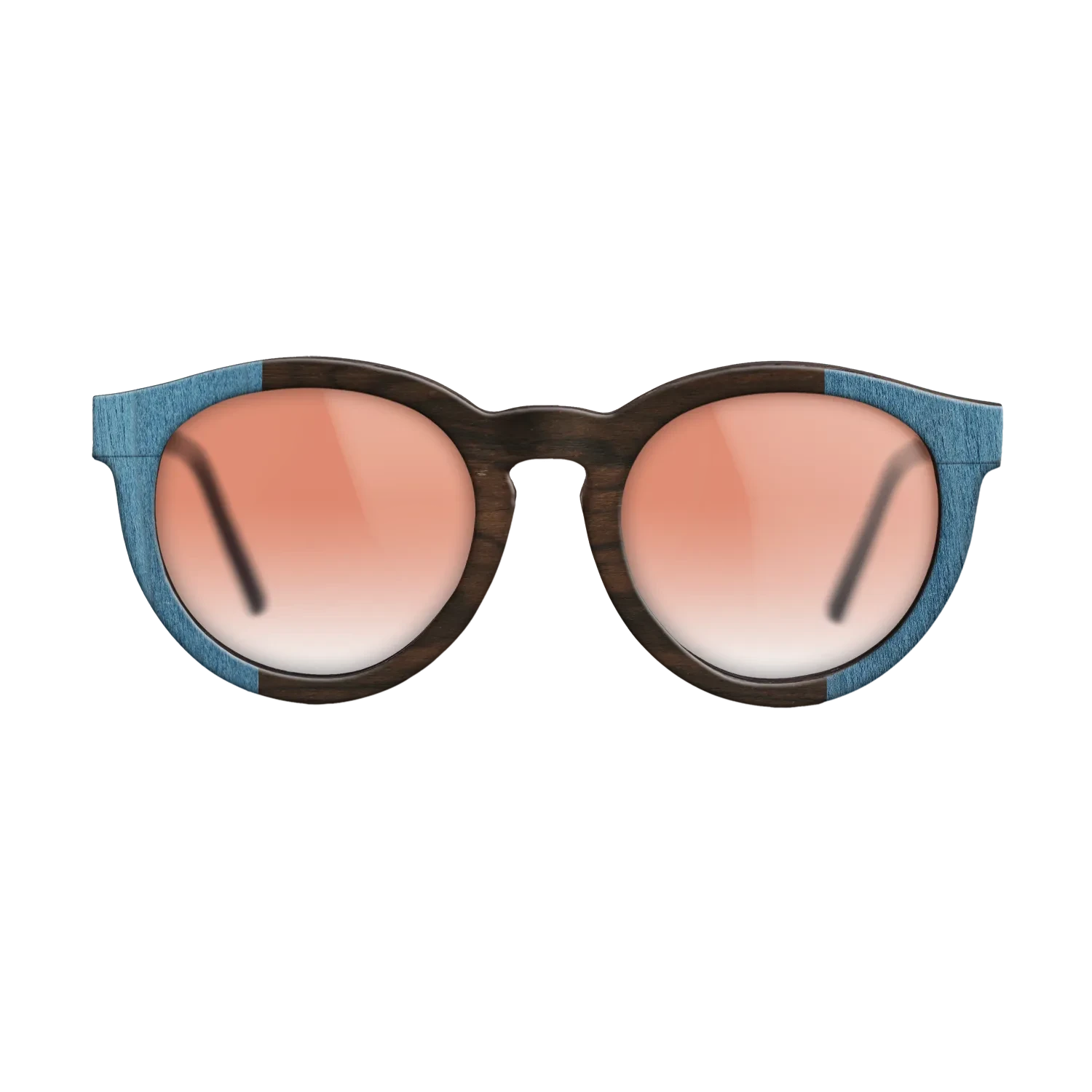 Wenge,Poplar Dyed: Blue Denim,Ziricote Dark Quartered: Recursive - The Rebel - Round - SIRIS wood optic