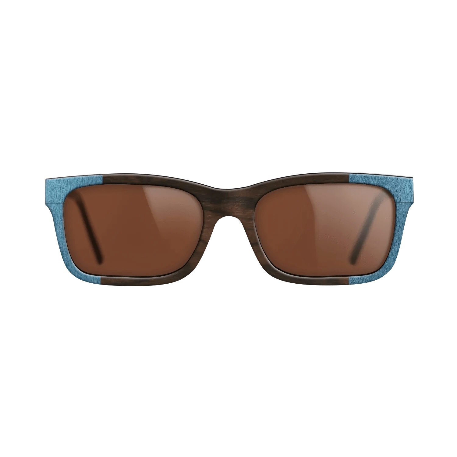 Wenge,Poplar Dyed: Blue Denim,Ziricote Dark Quartered: Recursive - The Sage - Rectangle - SIRIS wood optic