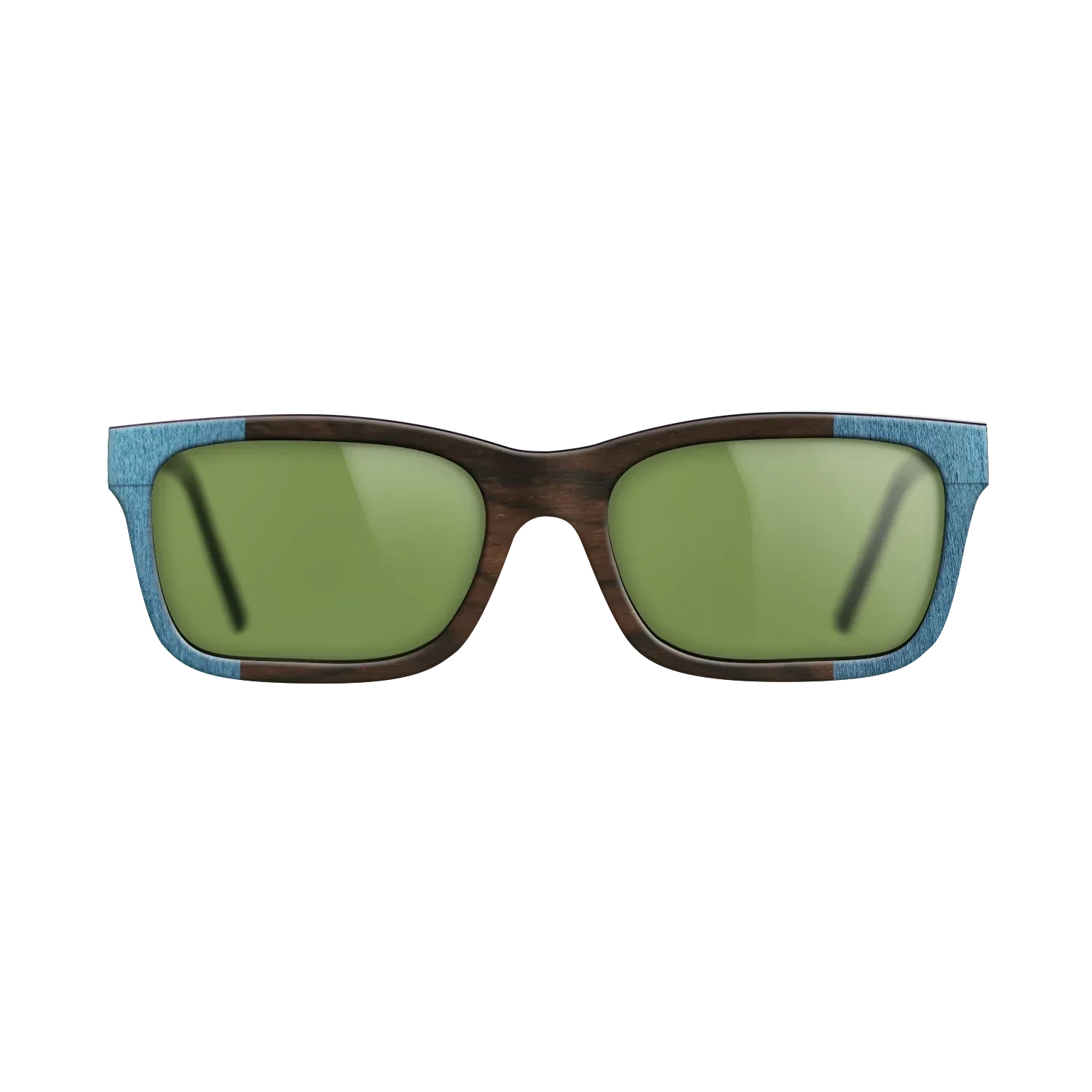 Wenge,Poplar Dyed: Blue Denim,Ziricote Dark Quartered: Recursive - The Sage - Rectangle - SIRIS wood optic