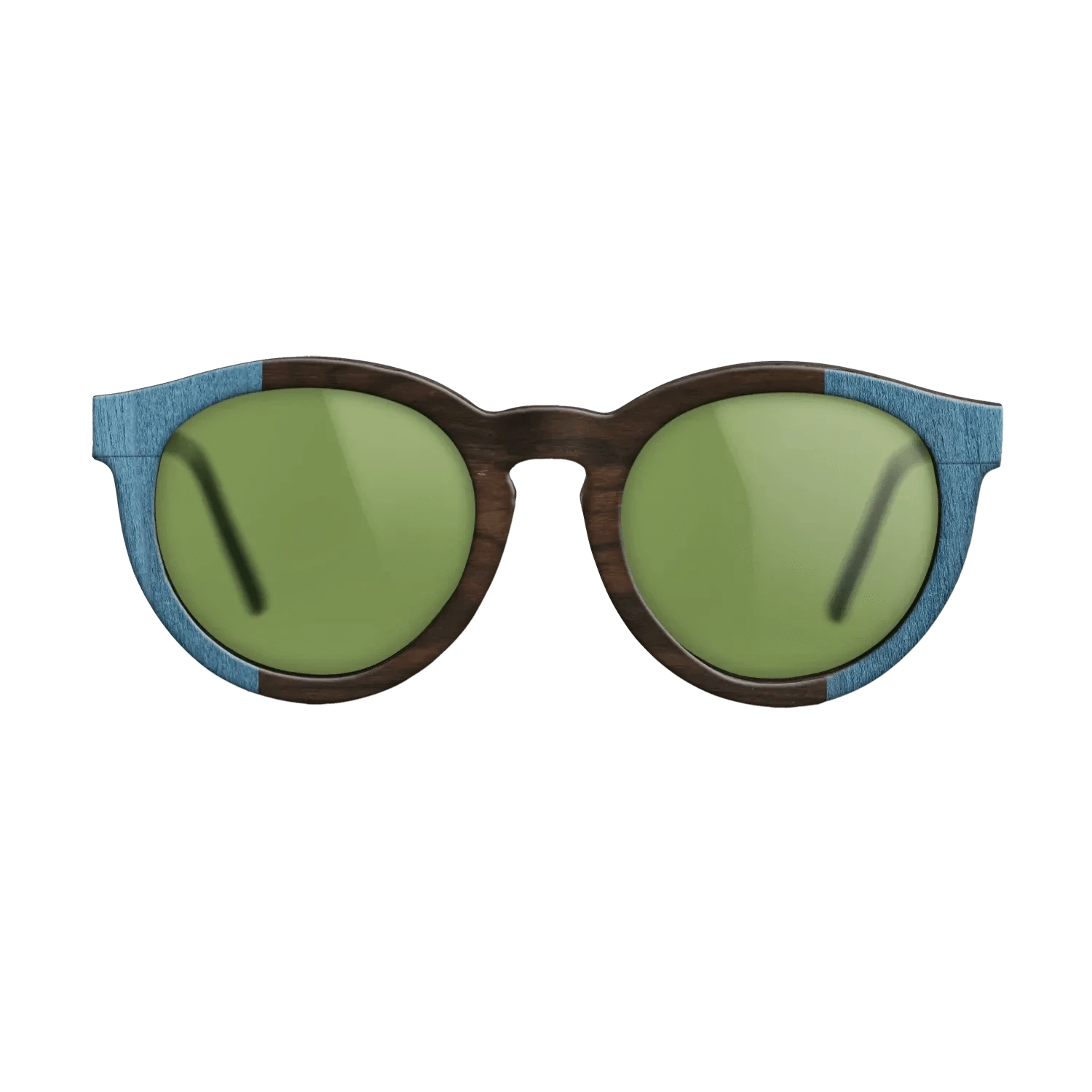 Wenge,Poplar Dyed: Blue Denim,Ziricote Dark Quartered: Recursive - The Rebel - Round - SIRIS wood optic