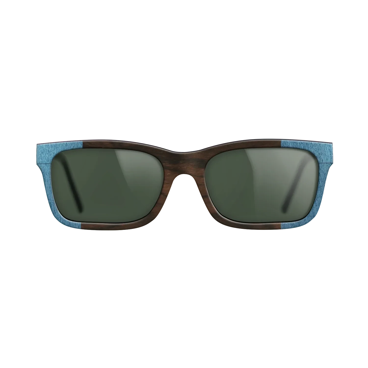 Wenge,Poplar Dyed: Blue Denim,Ziricote Dark Quartered: Recursive - The Sage - Rectangle - SIRIS wood optic