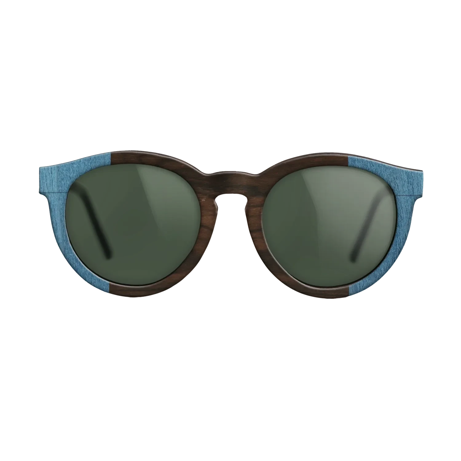 Wenge,Poplar Dyed: Blue Denim,Ziricote Dark Quartered: Recursive - The Rebel - Round - SIRIS wood optic
