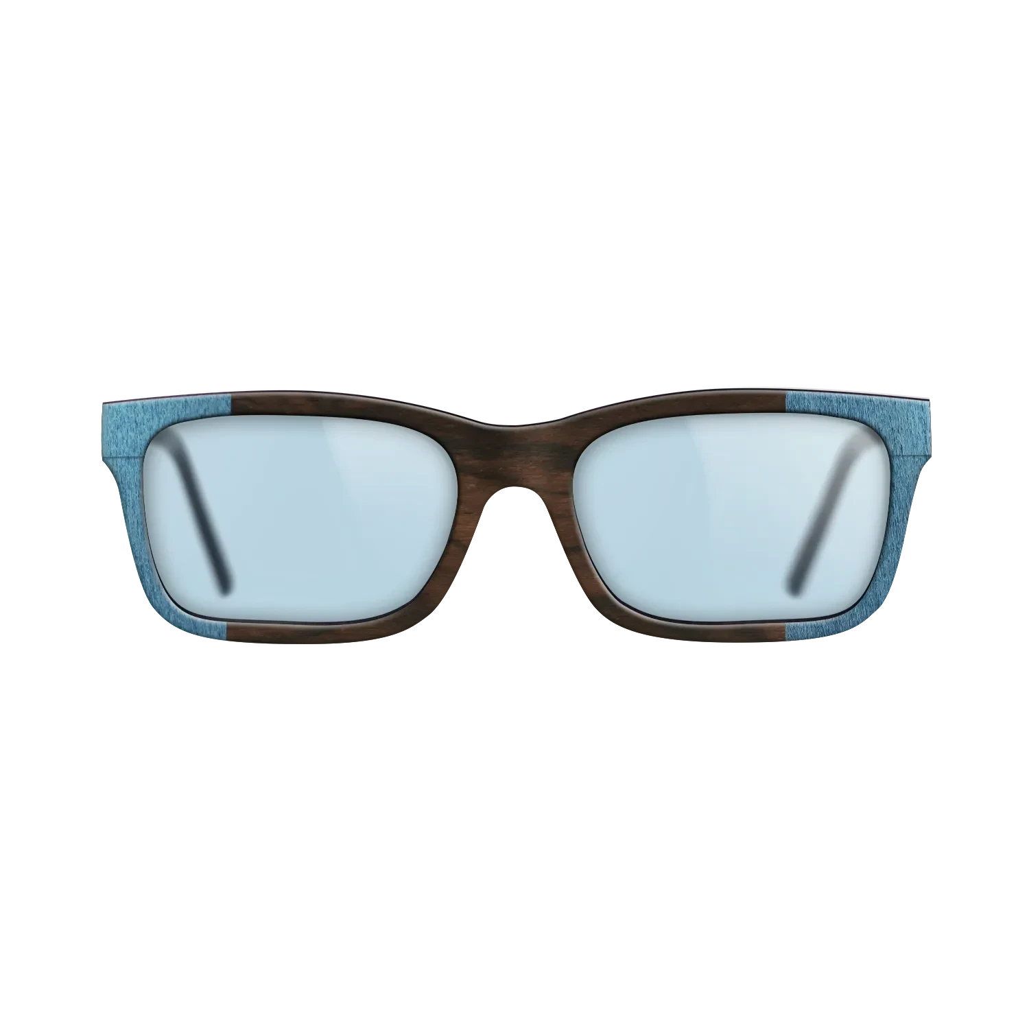 Wenge,Poplar Dyed: Blue Denim,Ziricote Dark Quartered: Recursive - The Sage - Rectangle - SIRIS wood optic