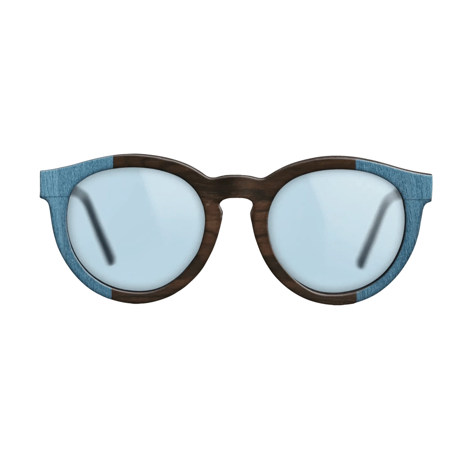 Wenge,Poplar Dyed: Blue Denim,Ziricote Dark Quartered: Recursive - The Rebel - Round - SIRIS wood optic
