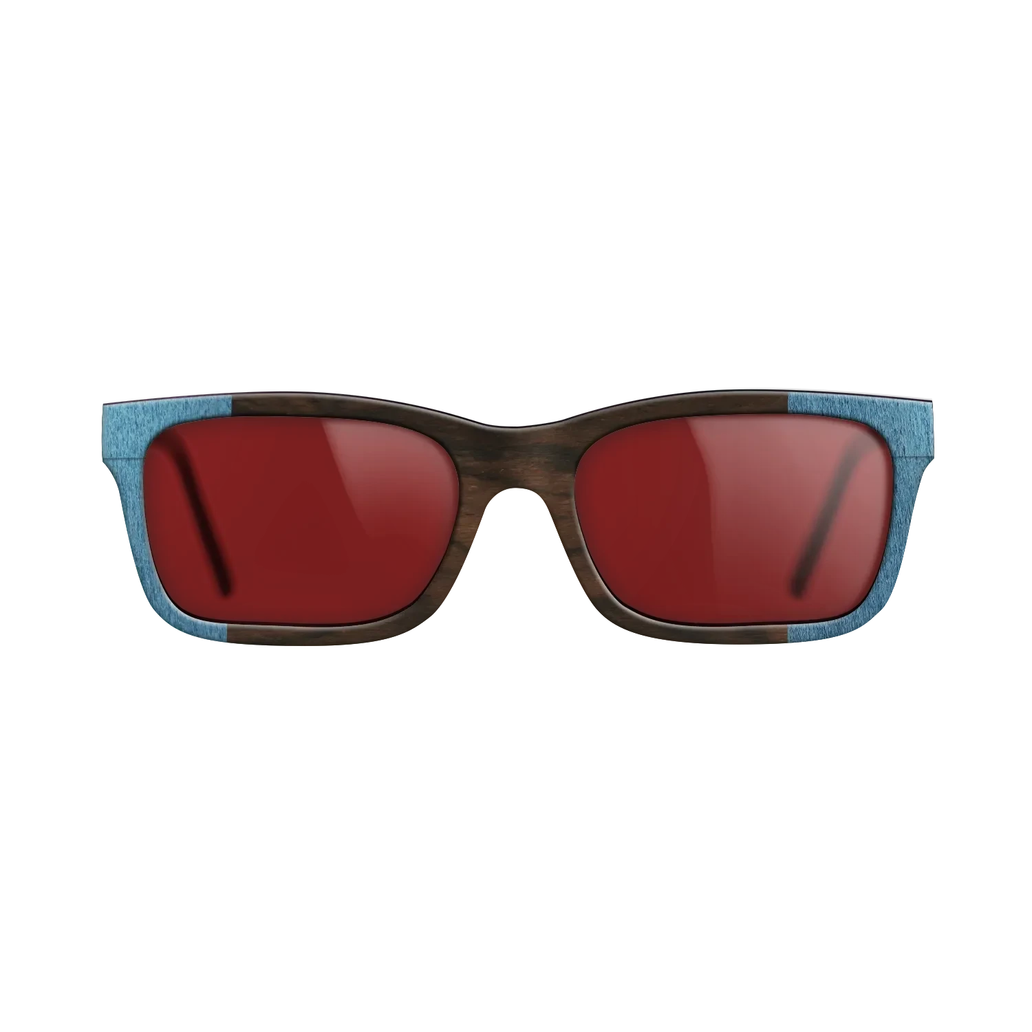 Wenge,Poplar Dyed: Blue Denim,Ziricote Dark Quartered: Recursive - The Sage - Rectangle - SIRIS wood optic
