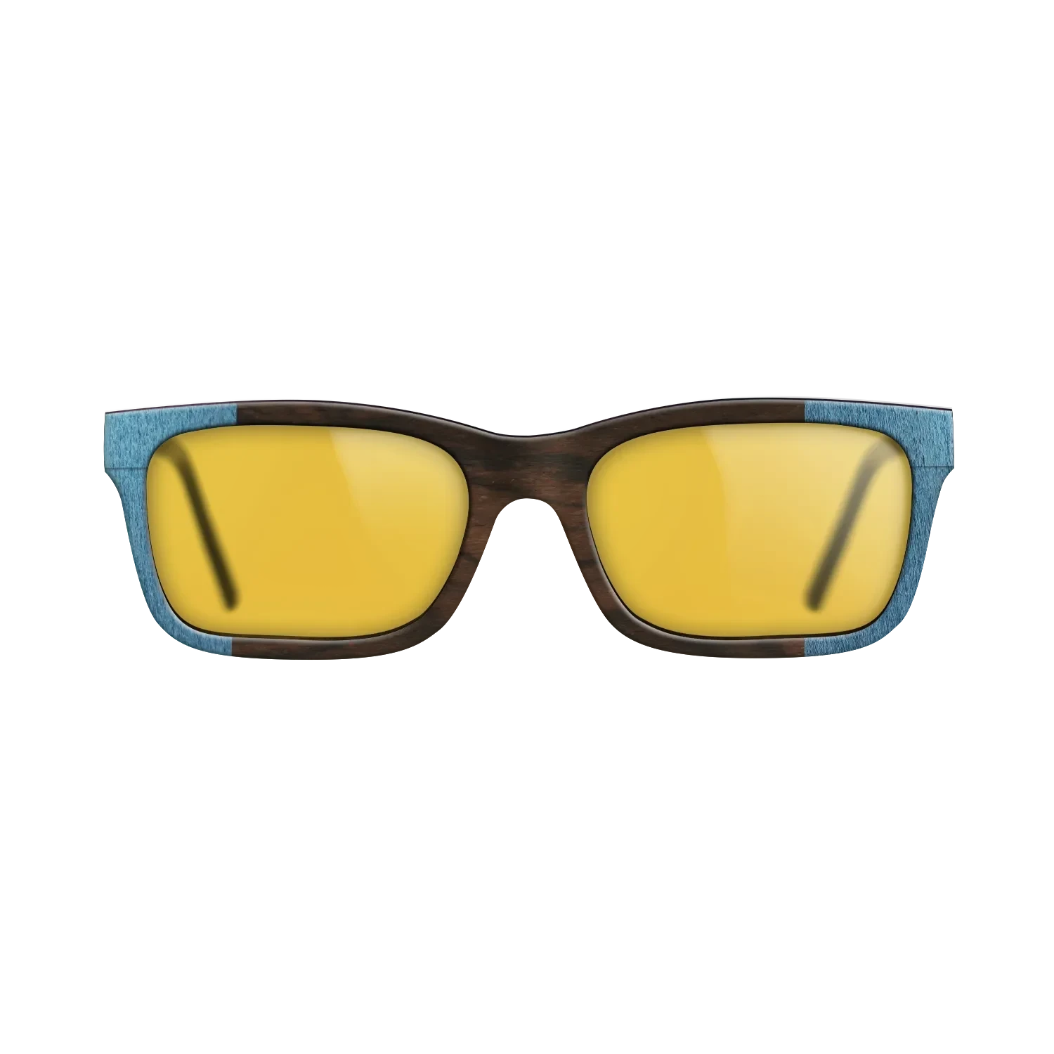 Wenge,Poplar Dyed: Blue Denim,Ziricote Dark Quartered: Recursive - The Sage - Rectangle - SIRIS wood optic