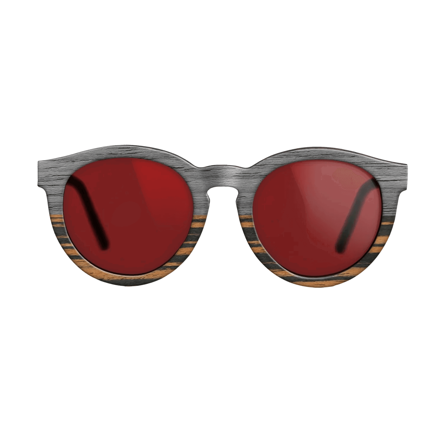 Grey Poplar Tophalf ItalianEbony- Noir - The Rebel - Round - 2127- Noir - SIRIS wood optic