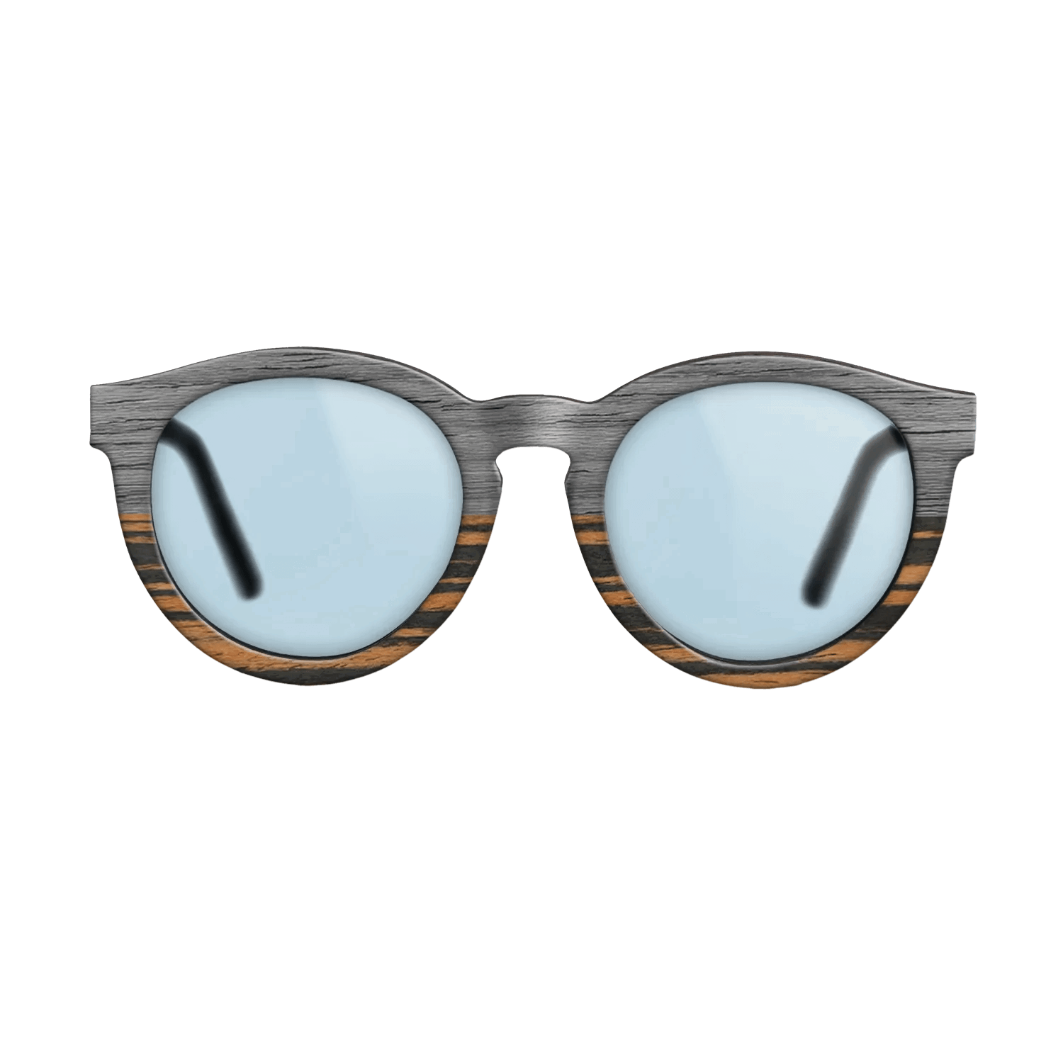 Grey Poplar Tophalf ItalianEbony- Noir - The Rebel - Round - 2127- Noir - SIRIS wood optic