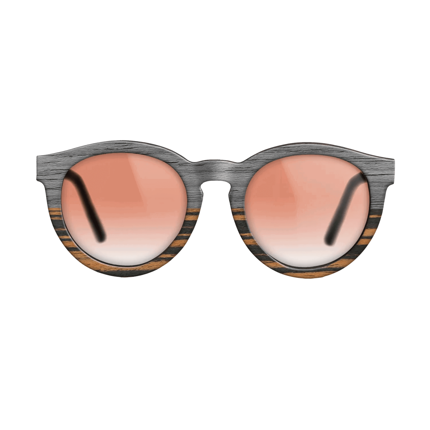 Grey Poplar Tophalf ItalianEbony- Noir - The Rebel - Round - 2127- Noir - SIRIS wood optic