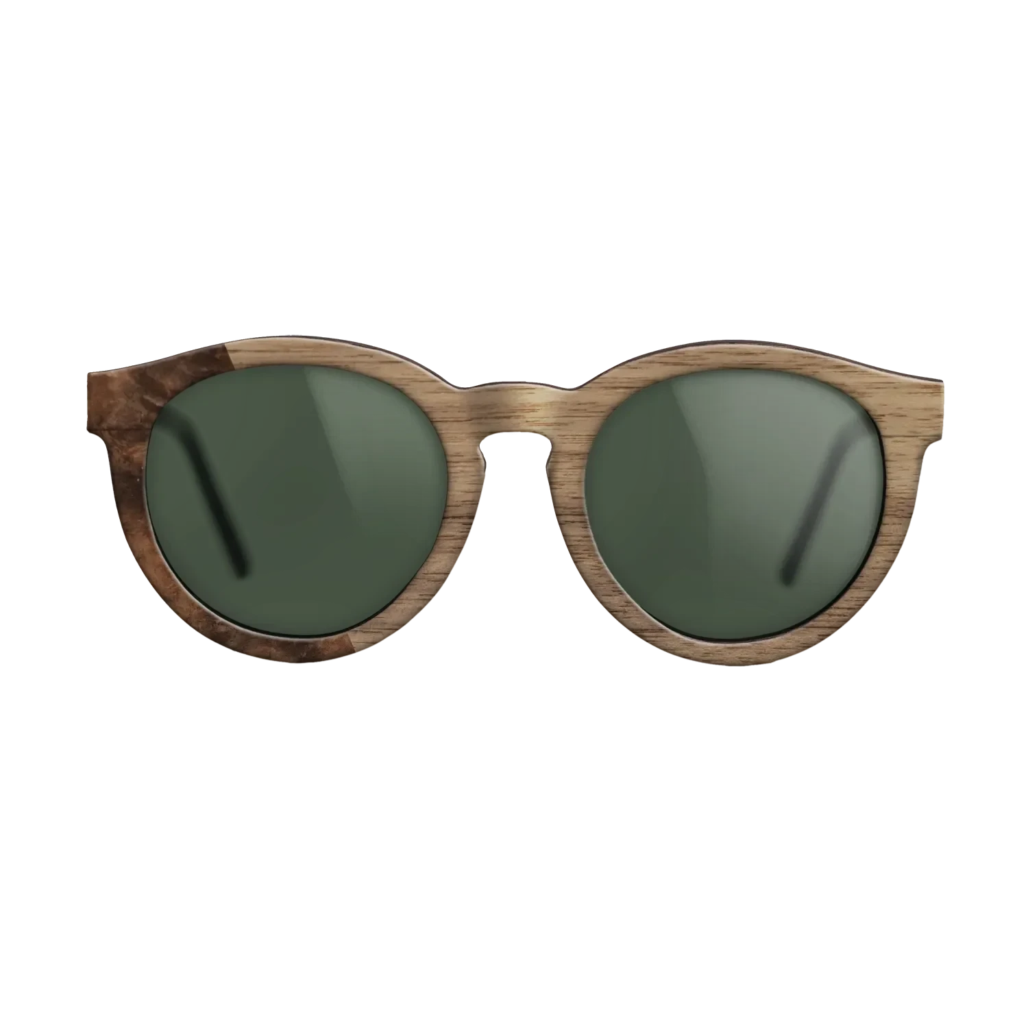Walnut: Straight Grain,Walnut Burl: Bauhaus - The Rebel - Round - 1873 - SIRIS wood optic