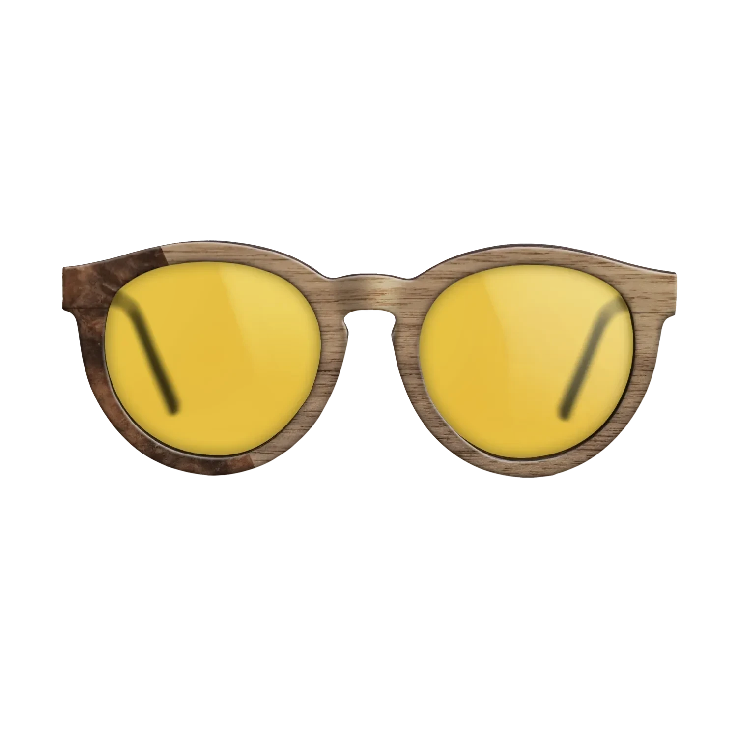 Walnut: Straight Grain,Walnut Burl: Bauhaus - The Rebel - Round - 1873 - SIRIS wood optic