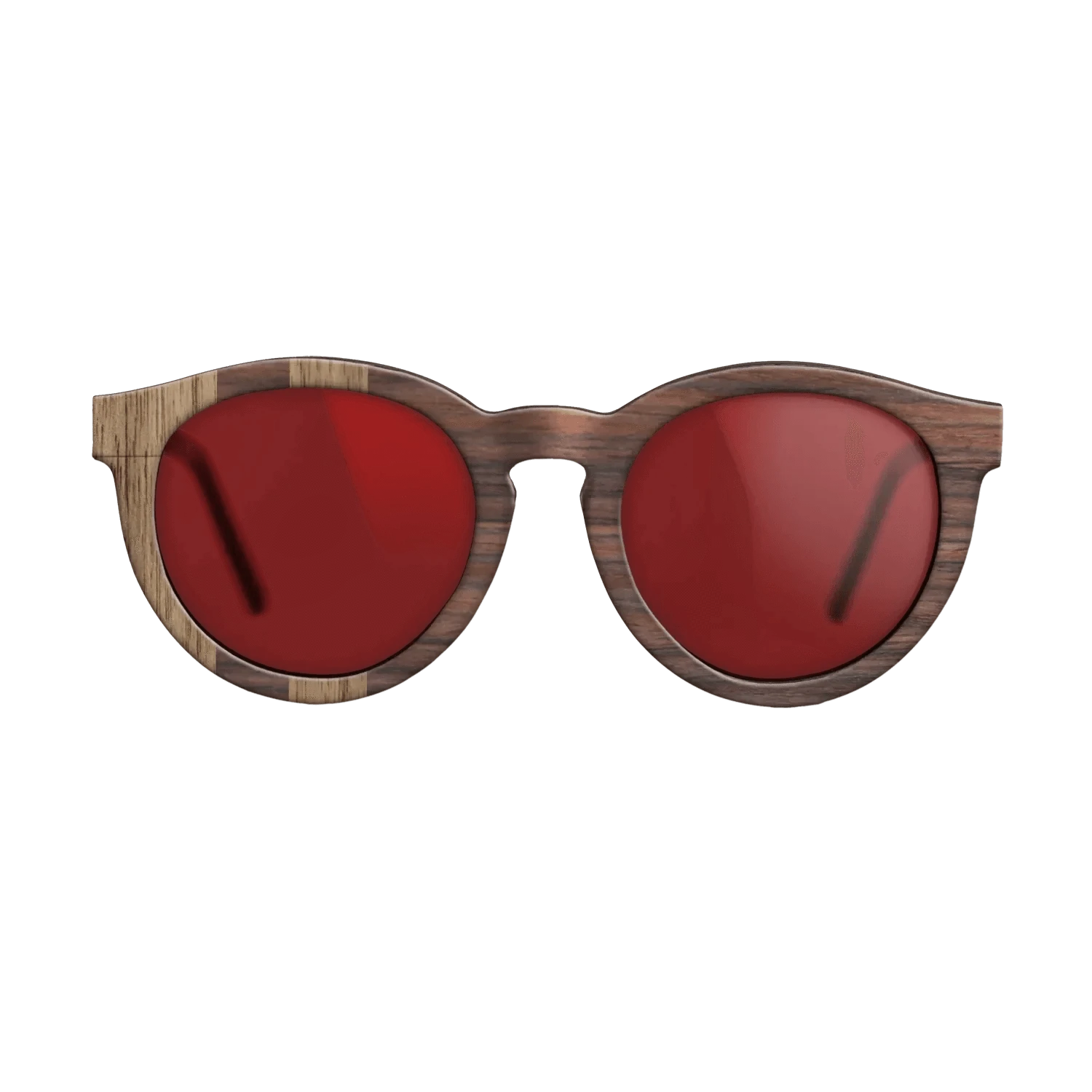 Walnut: Straight Grain,Rosewood Reconstituted: Splice - The Rebel - Round - 1068 - SIRIS wood optic