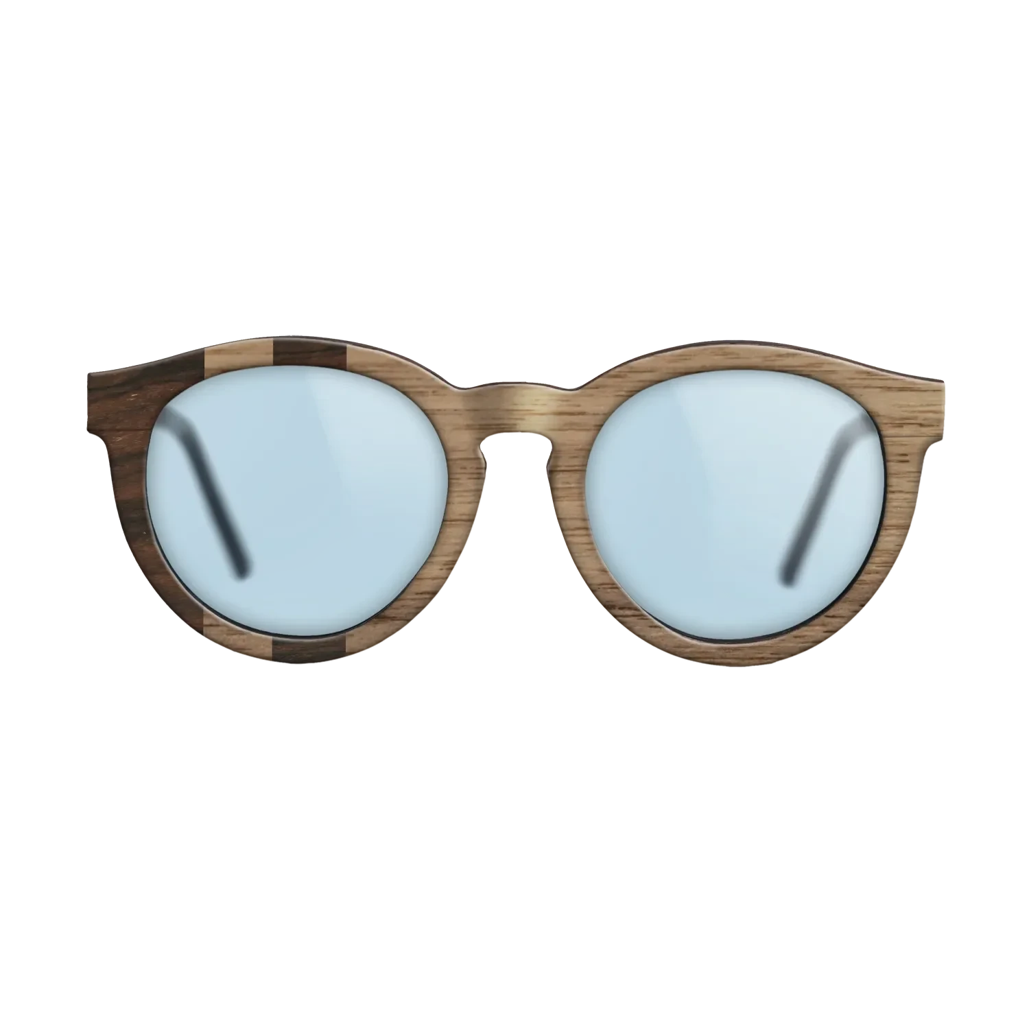 Ziricote Dark Quartered,Walnut: Straight Grain: Splice - The Rebel - Round - 1170 - SIRIS wood optic