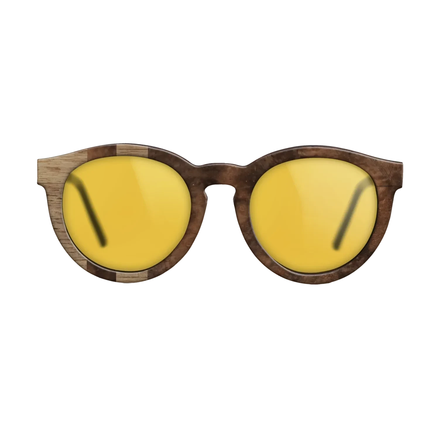 Walnut: Straight Grain,Walnut Burl: Splice - The Rebel - Round - 1136 - SIRIS wood optic