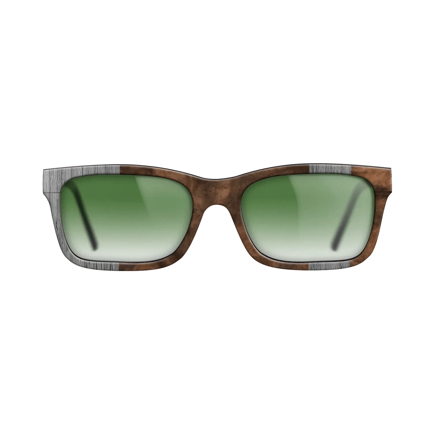Poplar Dyed: Grey,Walnut Burl: Splice - The Sage - Rectangle - SIRIS wood optic