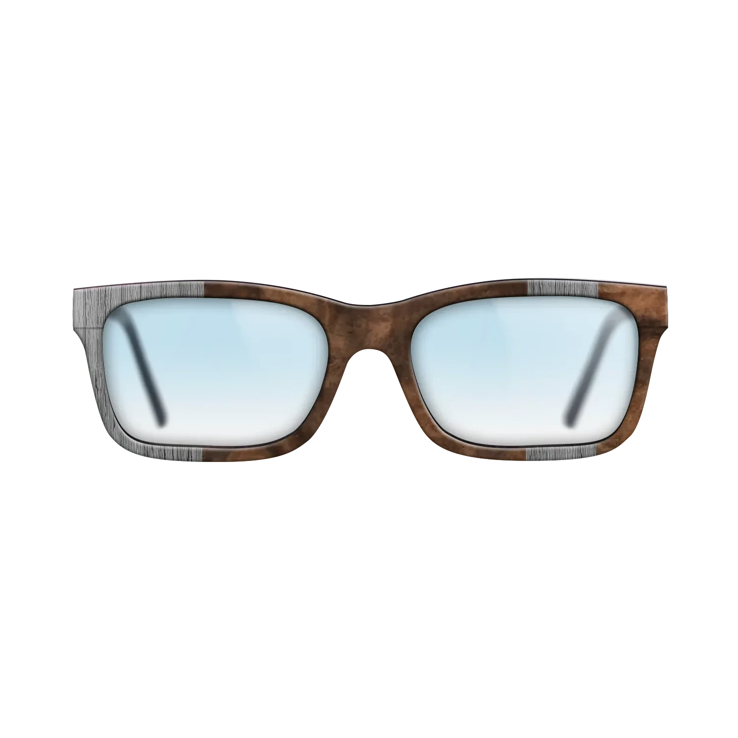 Poplar Dyed: Grey,Walnut Burl: Splice - The Sage - Rectangle - SIRIS wood optic