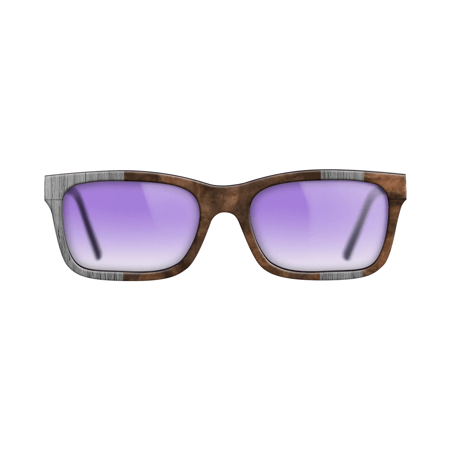 Poplar Dyed: Grey,Walnut Burl: Splice - The Sage - Rectangle - SIRIS wood optic