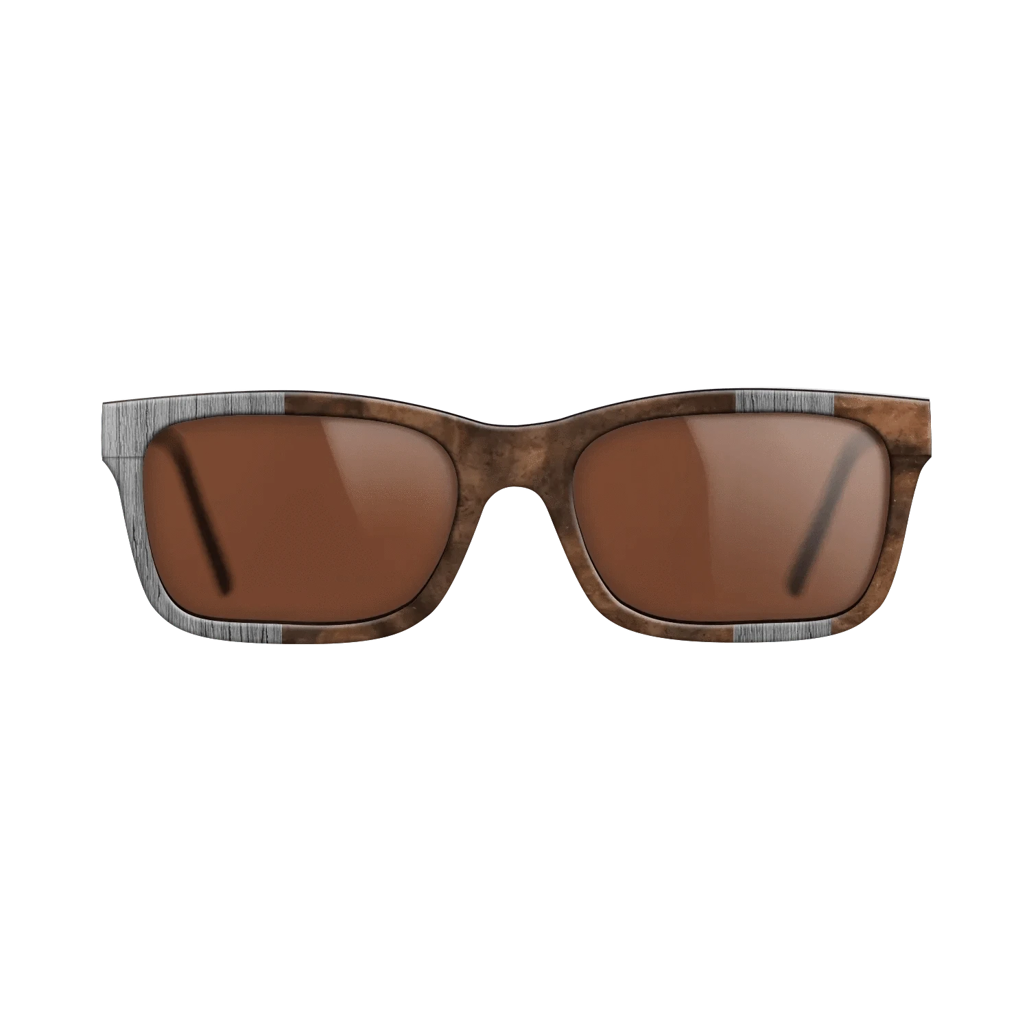 Poplar Dyed: Grey,Walnut Burl: Splice - The Sage - Rectangle - SIRIS wood optic
