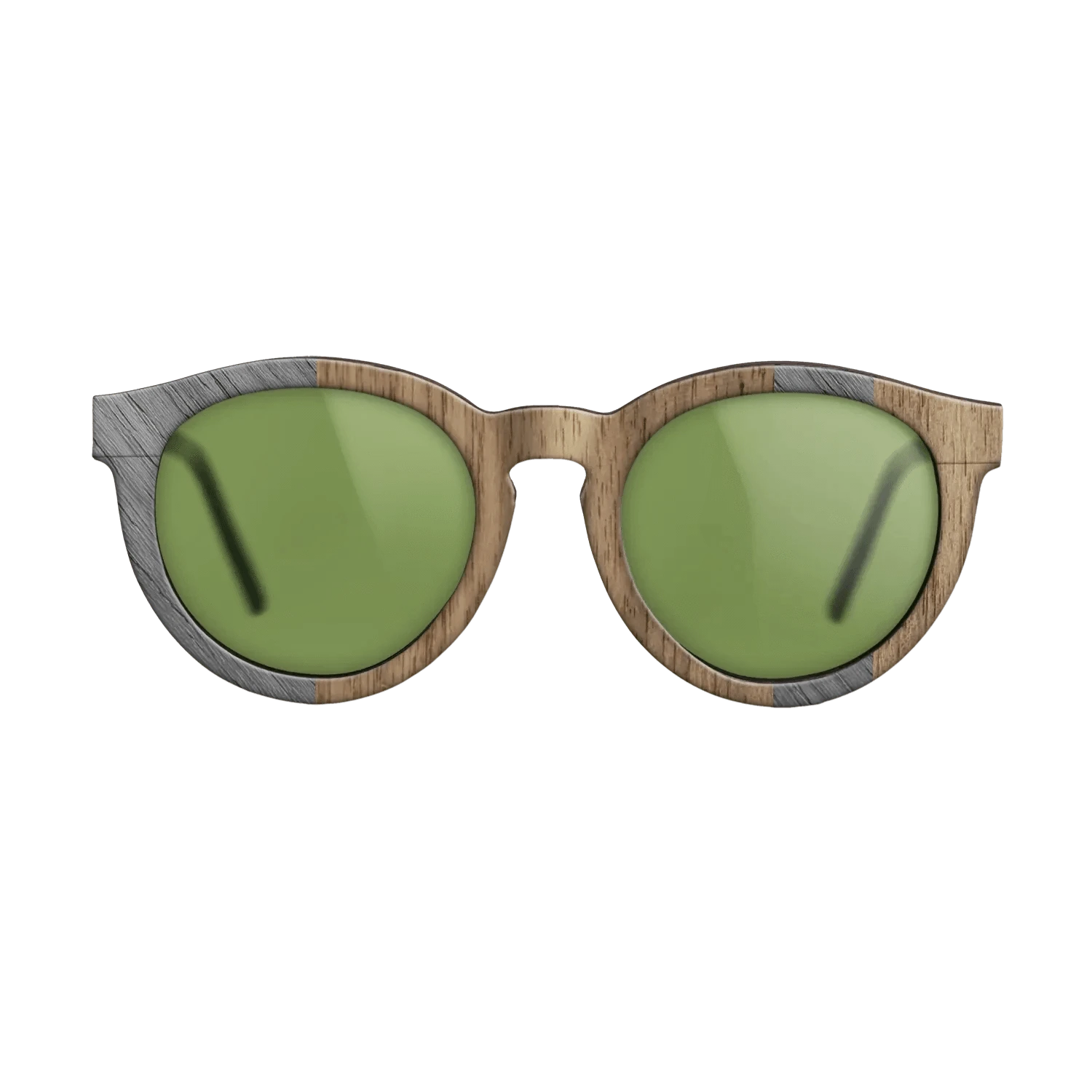 Poplar Dyed: Grey,Walnut: Straight Grain: Splice - The Rebel - Round - SIRIS wood optic