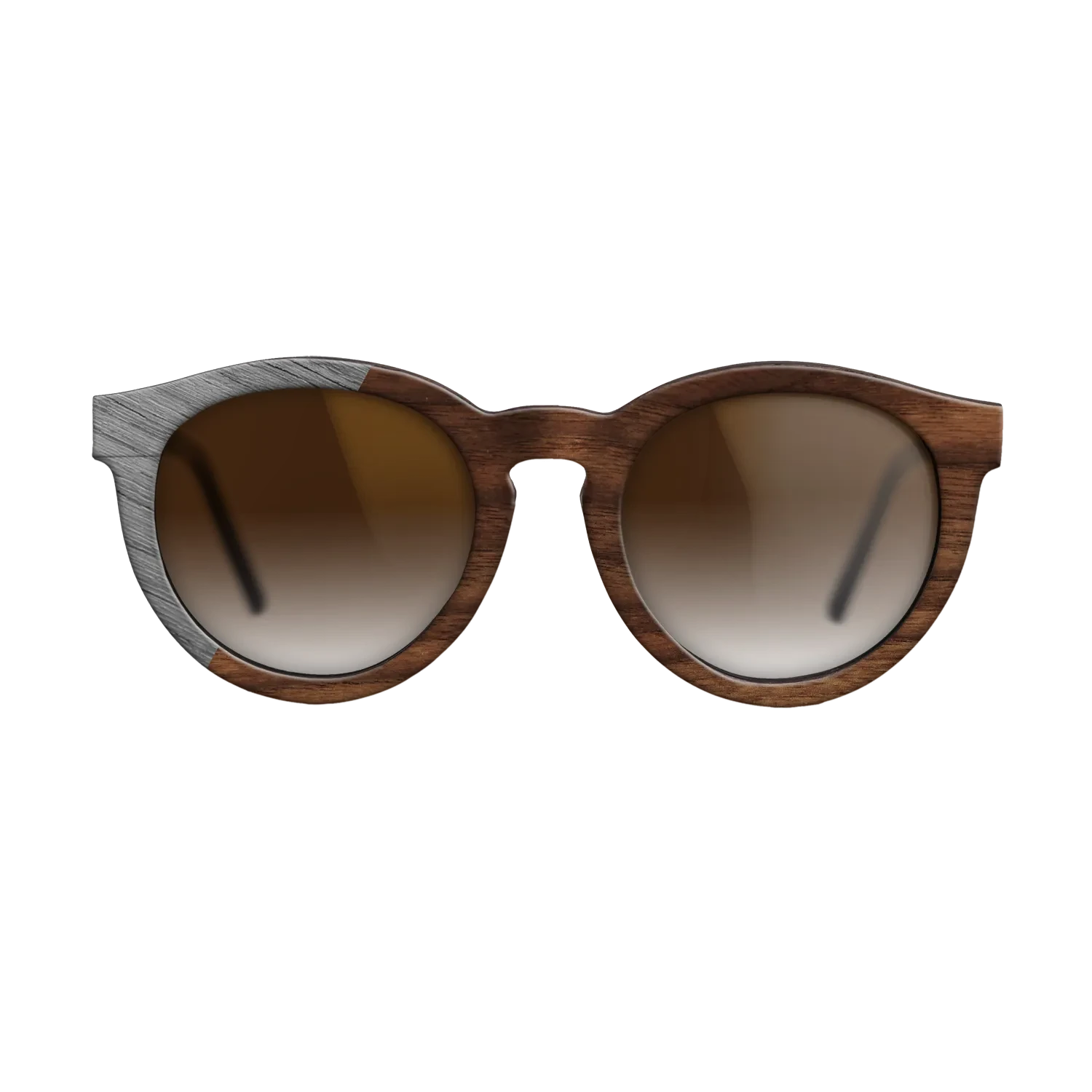 Walnut Claro Dark,Poplar Dyed: Grey: Binary - The Rebel - Round - SIRIS wood optic
