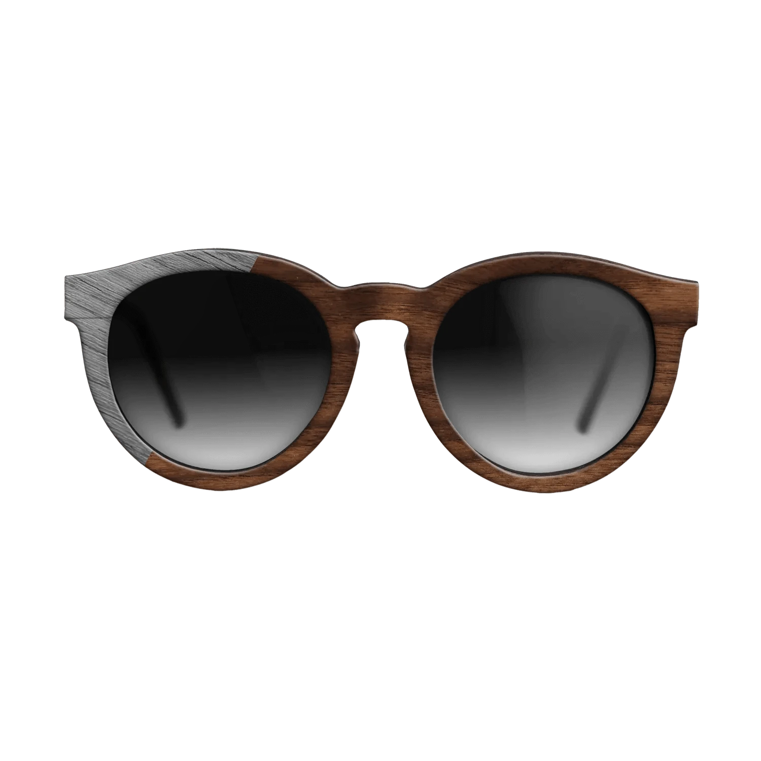 Walnut Claro Dark,Poplar Dyed: Grey: Binary - The Rebel - Round - SIRIS wood optic