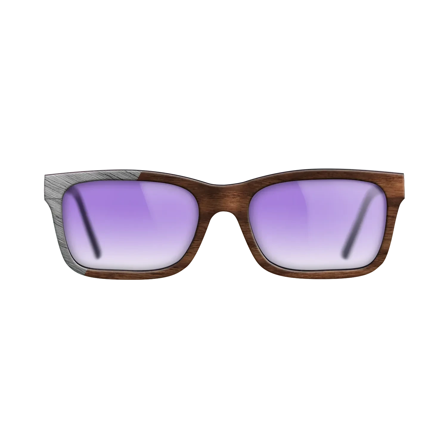 Walnut Claro Dark,Poplar Dyed: Grey: Binary - The Sage - Rectangle - SIRIS wood optic