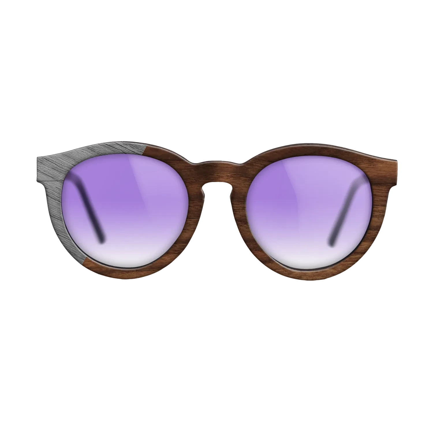 Walnut Claro Dark,Poplar Dyed: Grey: Binary - The Rebel - Round - SIRIS wood optic