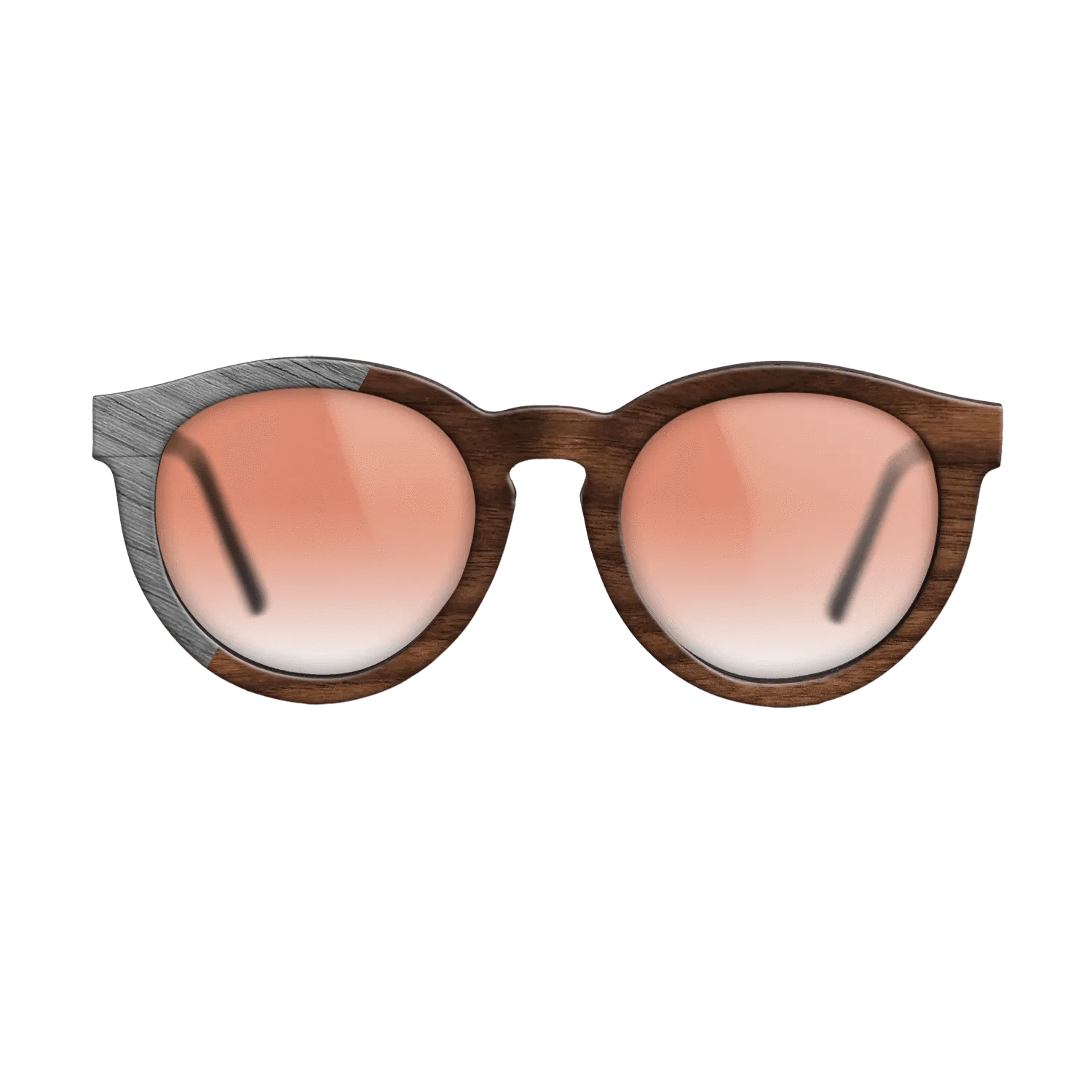 Walnut Claro Dark,Poplar Dyed: Grey: Binary - The Rebel - Round - SIRIS wood optic