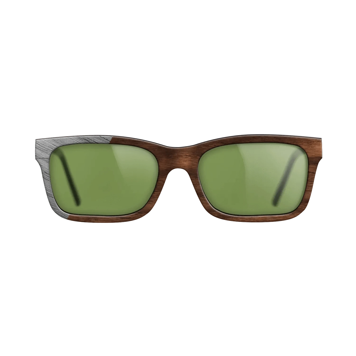 Walnut Claro Dark,Poplar Dyed: Grey: Binary - The Sage - Rectangle - SIRIS wood optic