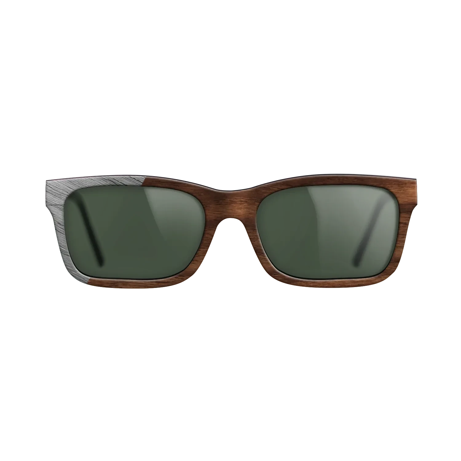 Walnut Claro Dark,Poplar Dyed: Grey: Binary - The Sage - Rectangle - SIRIS wood optic