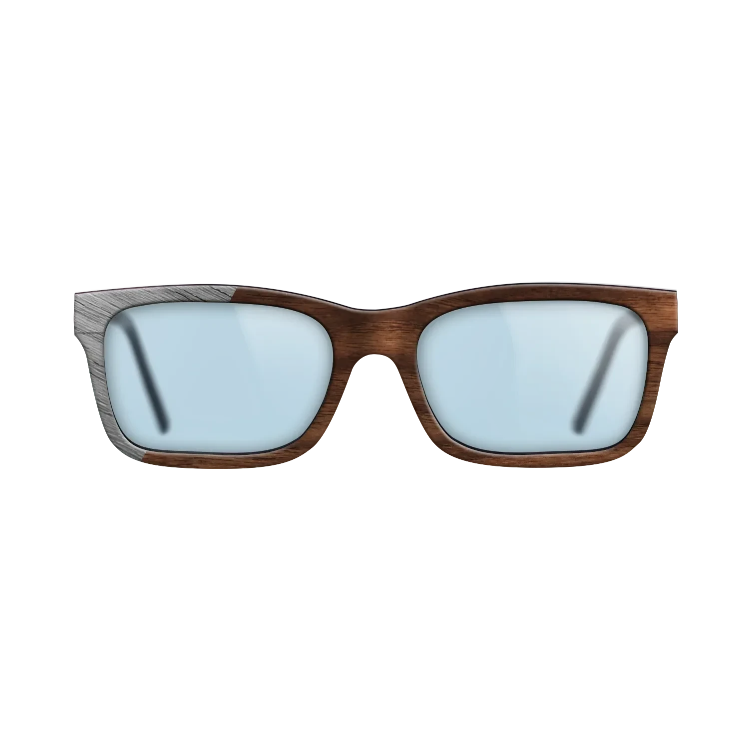 Walnut Claro Dark,Poplar Dyed: Grey: Binary - The Sage - Rectangle - SIRIS wood optic