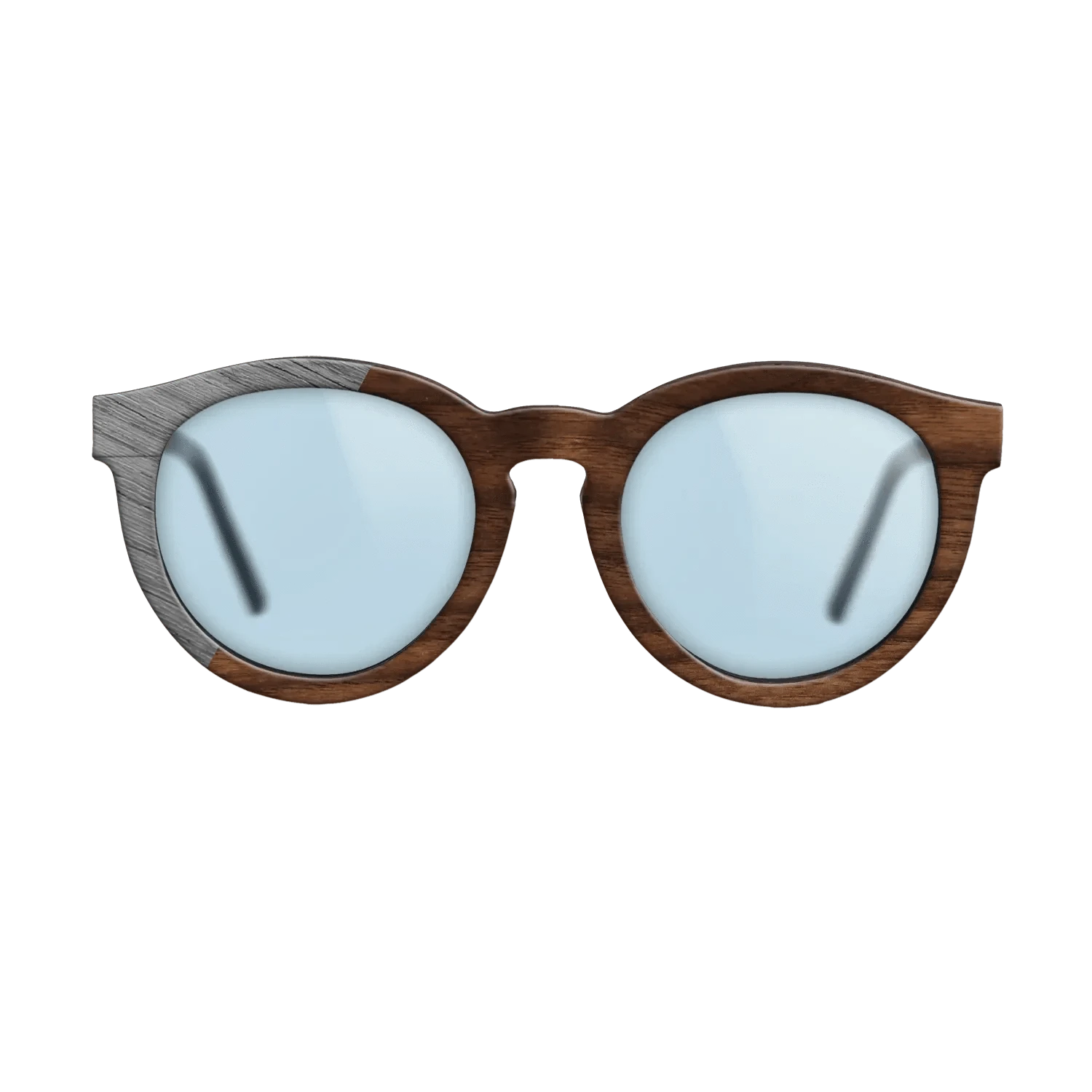 Walnut Claro Dark,Poplar Dyed: Grey: Binary - The Rebel - Round - SIRIS wood optic