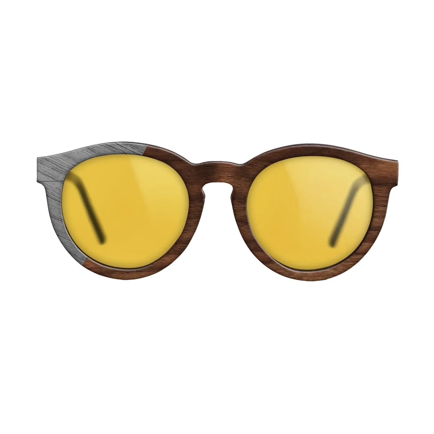 Walnut Claro Dark,Poplar Dyed: Grey: Binary - The Rebel - Round - SIRIS wood optic