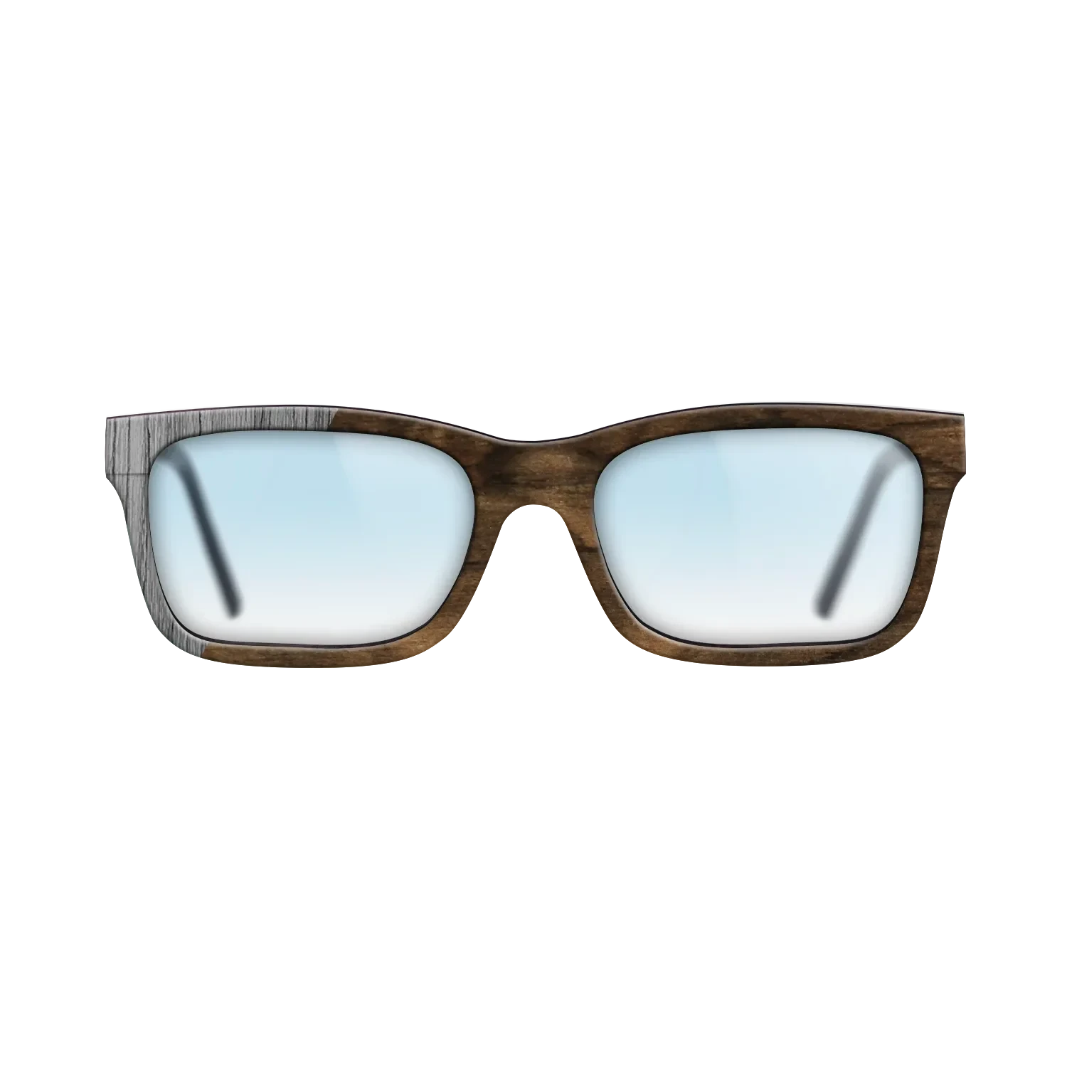 Ziricote Dark Quartered,Poplar Dyed: Grey: Binary - The Sage - Rectangle - SIRIS wood optic
