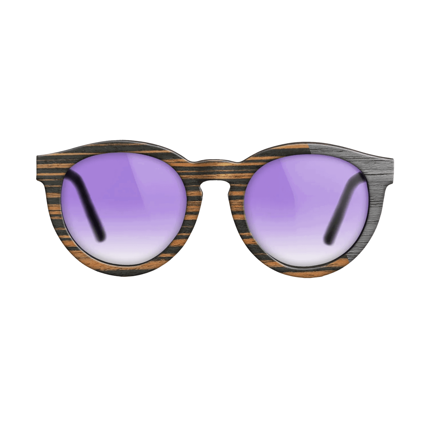 Italian Ebony Angled Grey Poplar - The Rebel - Round - 2126- Noir - SIRIS wood optic