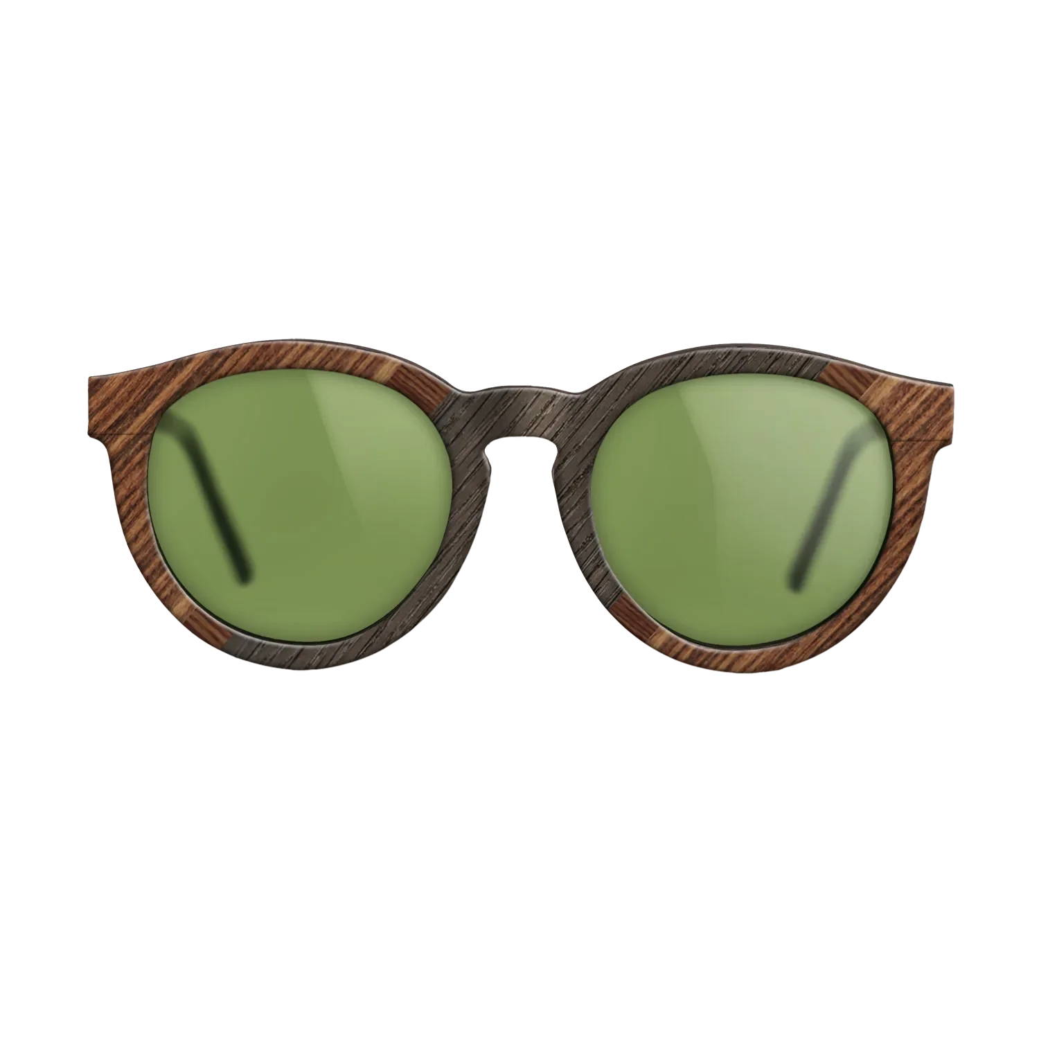 Italian Ebony,Fumed Oak,Rosewood Reconstituted: Angle Cut - The Rebel - Round - 1937 - SIRIS wood optic