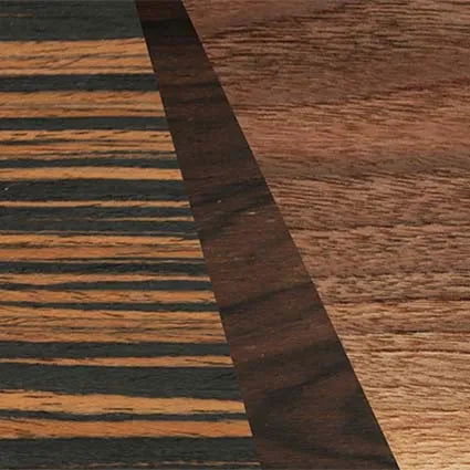 Italian Ebony,Fumed Oak,Walnut Claro Dark: Angle Cut - The Sage - Rectangle - SIRIS wood optic